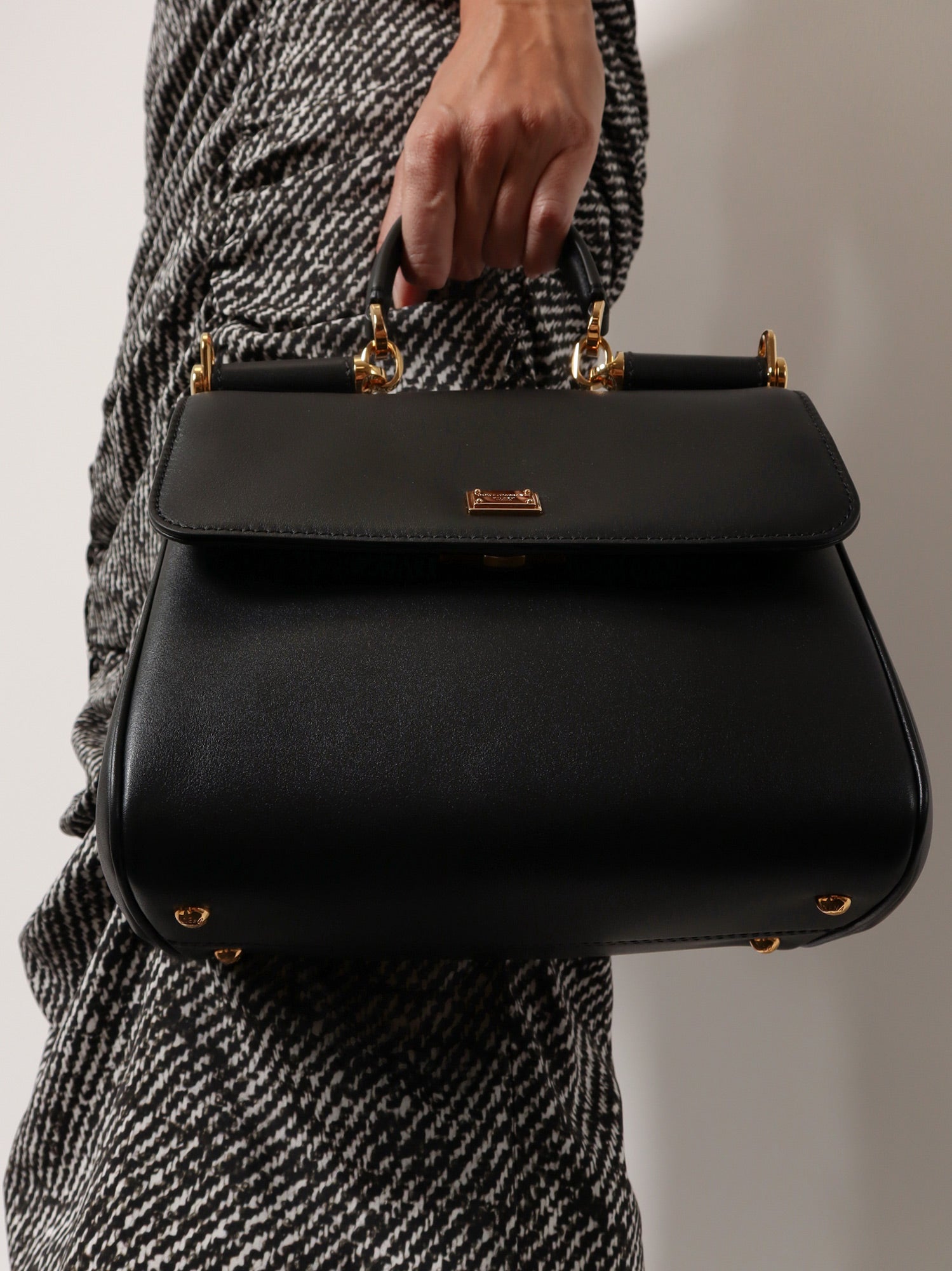 Dolce & Gabbana My Sicily Leather Shoulder Bag