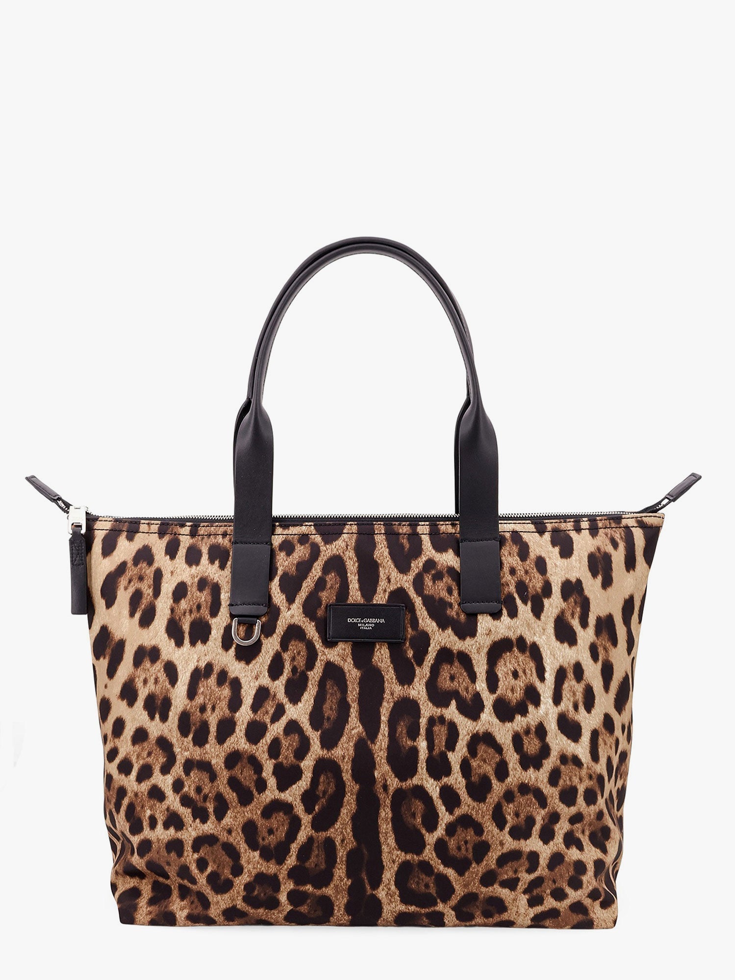 Dolce & Gabbana Nylon Shoulder Bag With Animalier Print