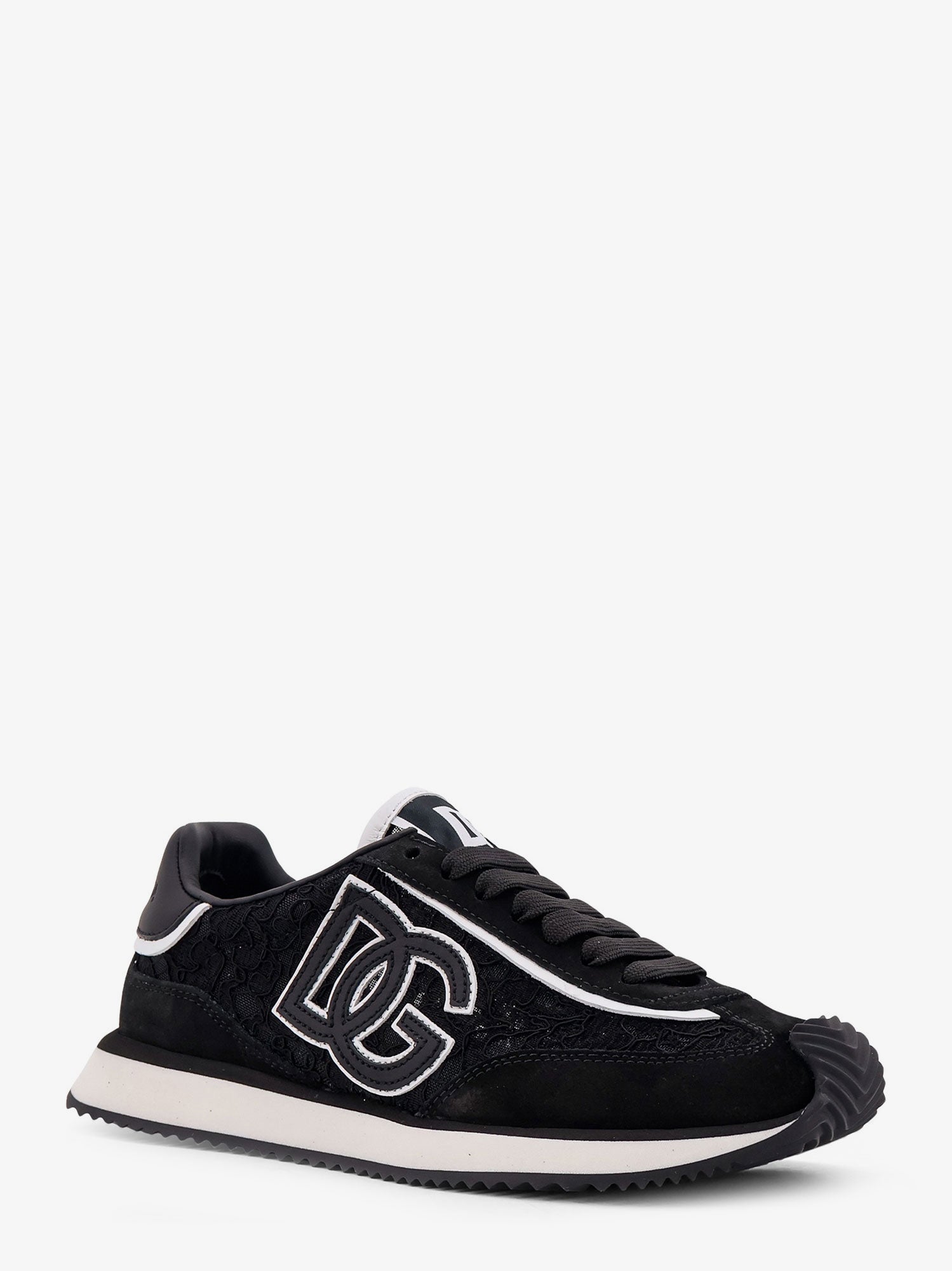 Dolce & Gabbana Low-top Lace Sneakers With Suede Inserts