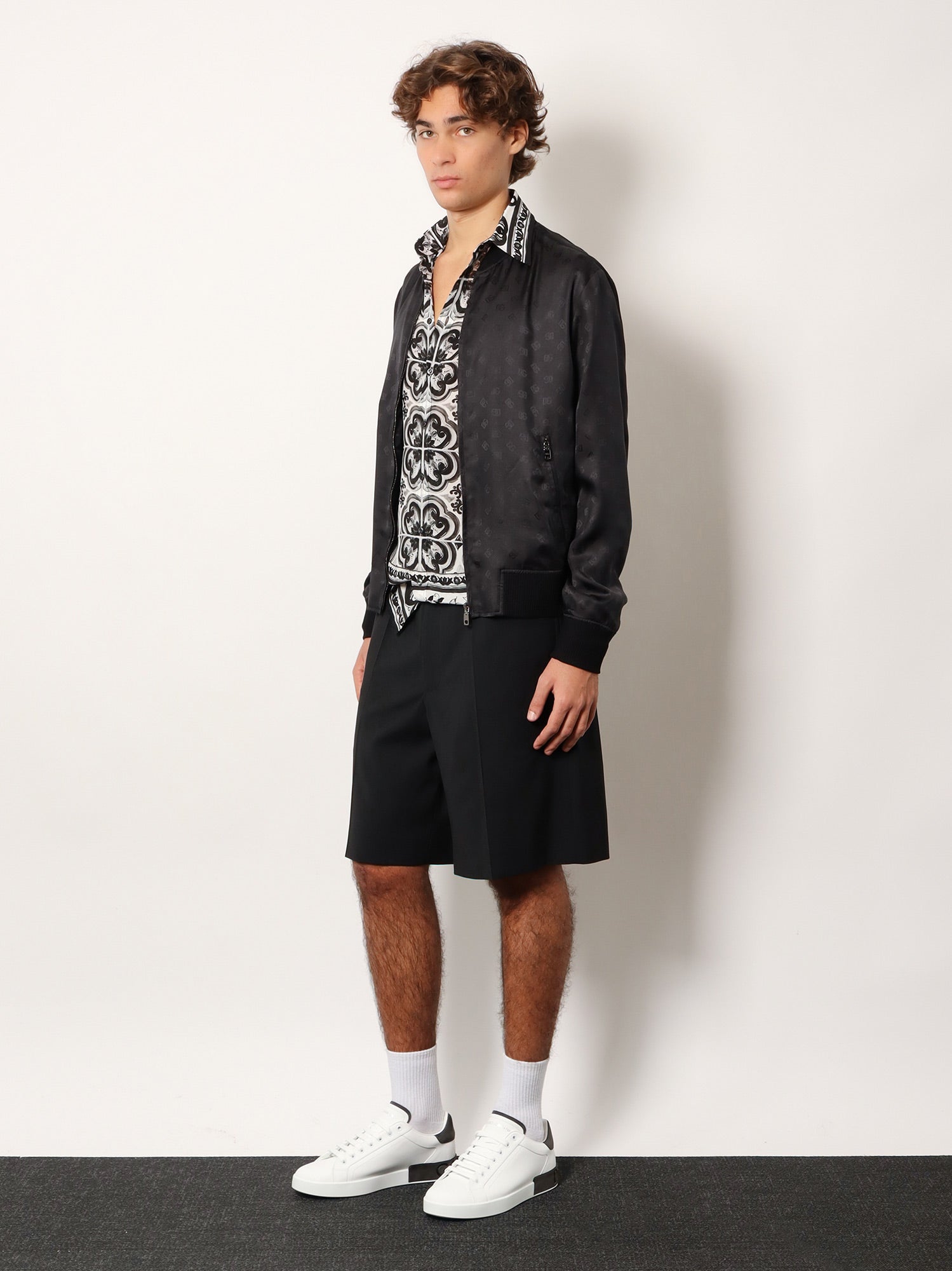 Dolce & Gabbana Silk Shirt With Maiolica Print