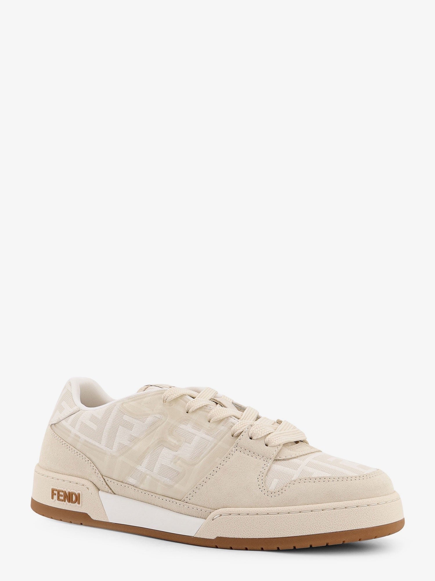 Fendi Fendi Match Ff Jacquard And Leather Sneakers