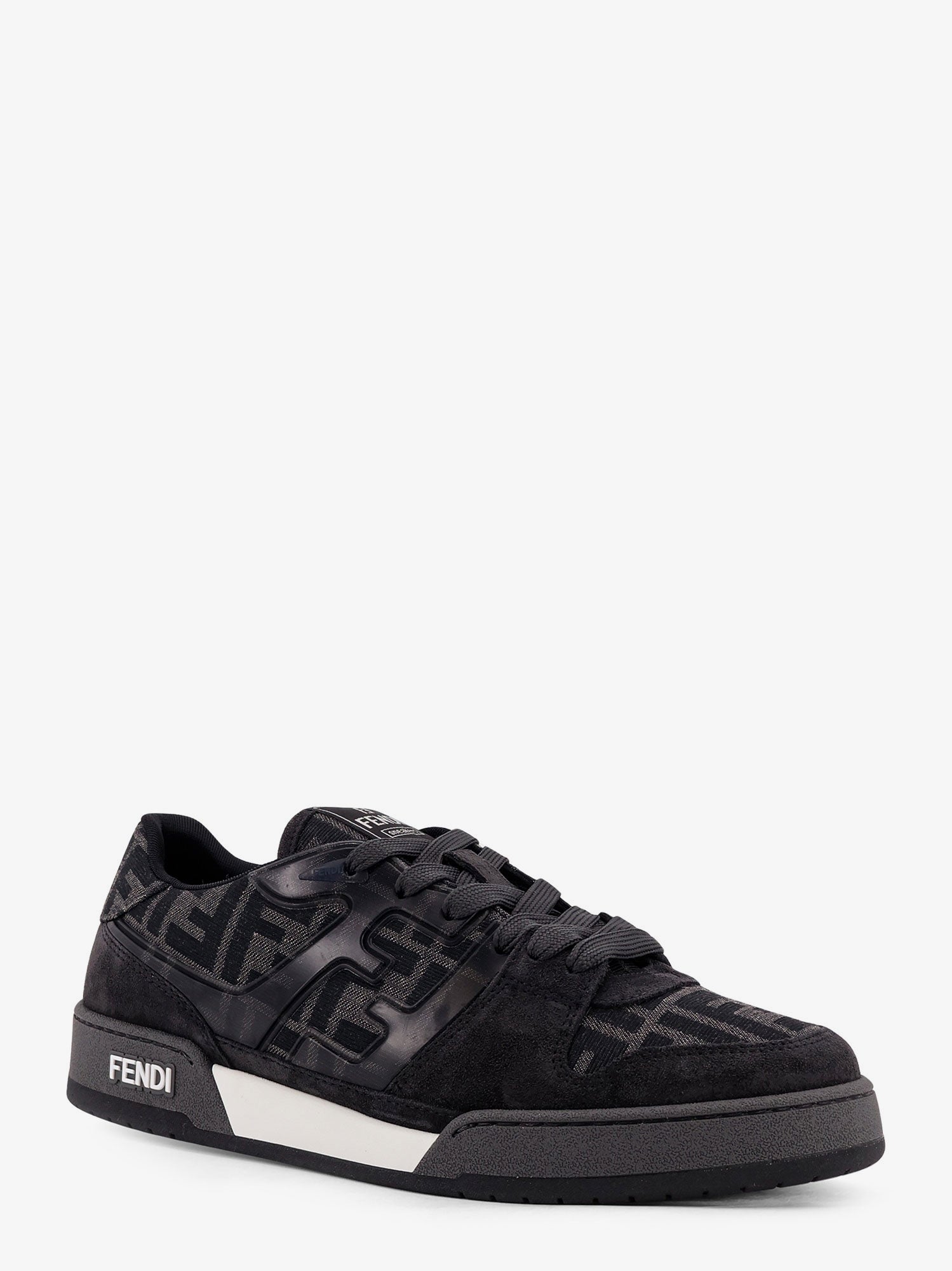 Fendi Fendi Match Sneakers In Ff Jacquard Fabric And Suede