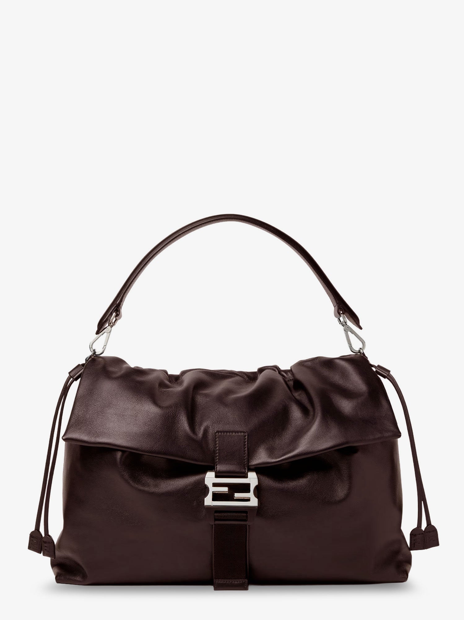 Fendi Fendi Flux Maxi Messenger Leather Shoulder Bag