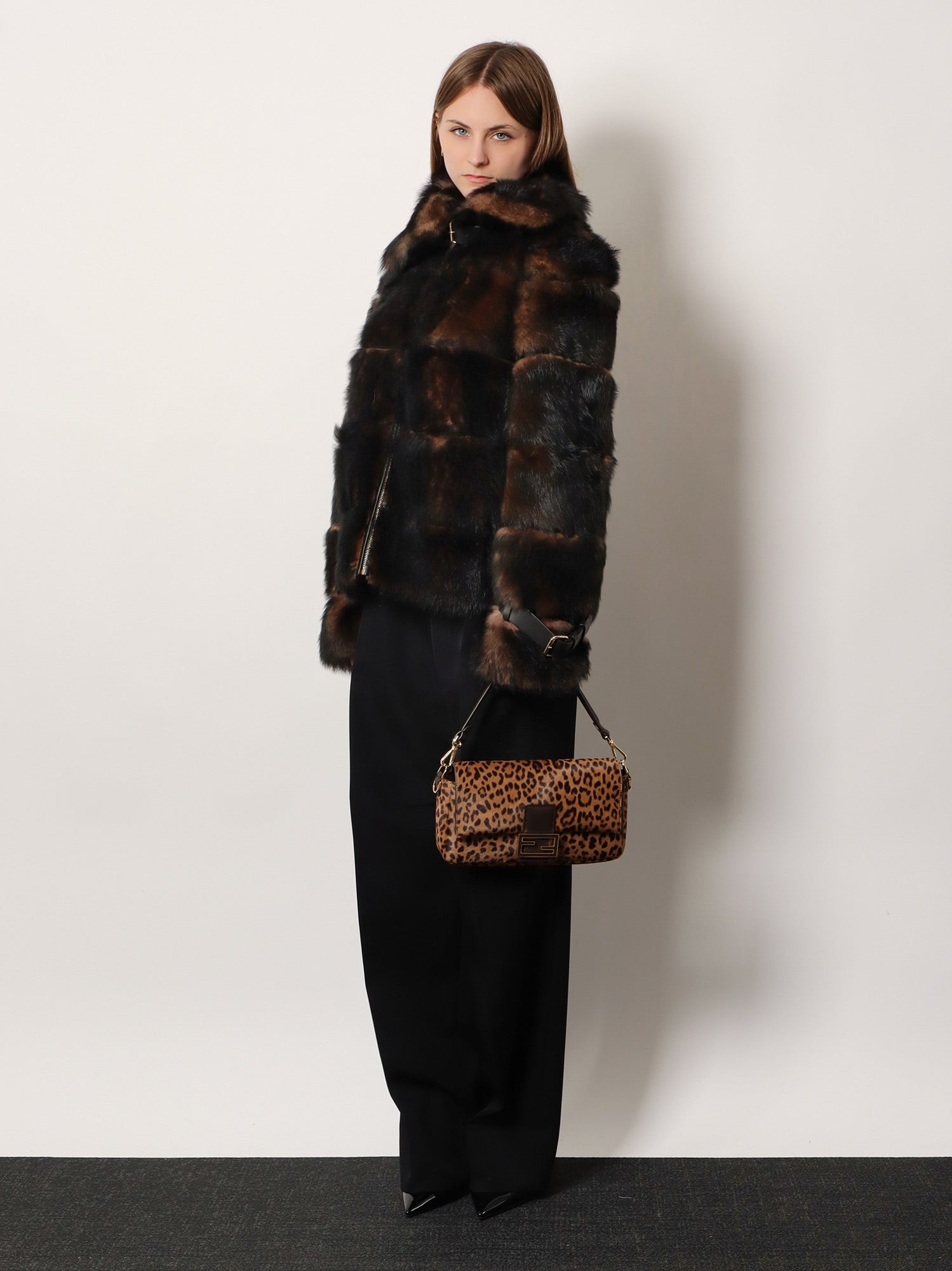 Fendi Baguette® Printed Pony-effect Calfskin Bag