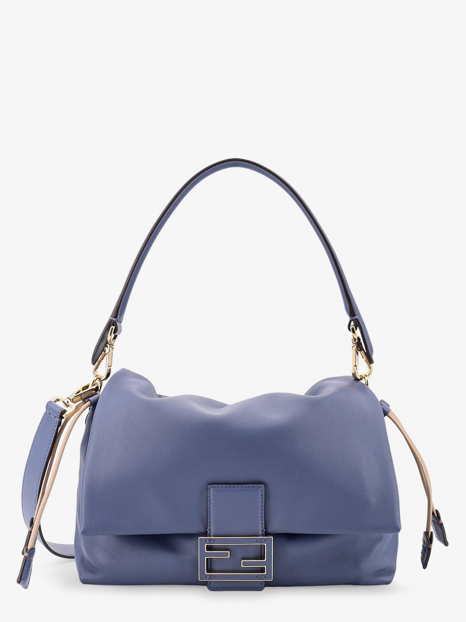 Fendi Mamma Baguette Small Leather Crossbody Bag