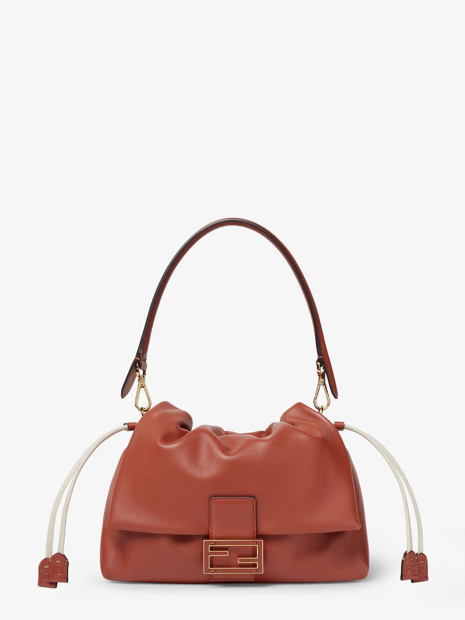Fendi Mamma Baguette Leather Shoulder Bag