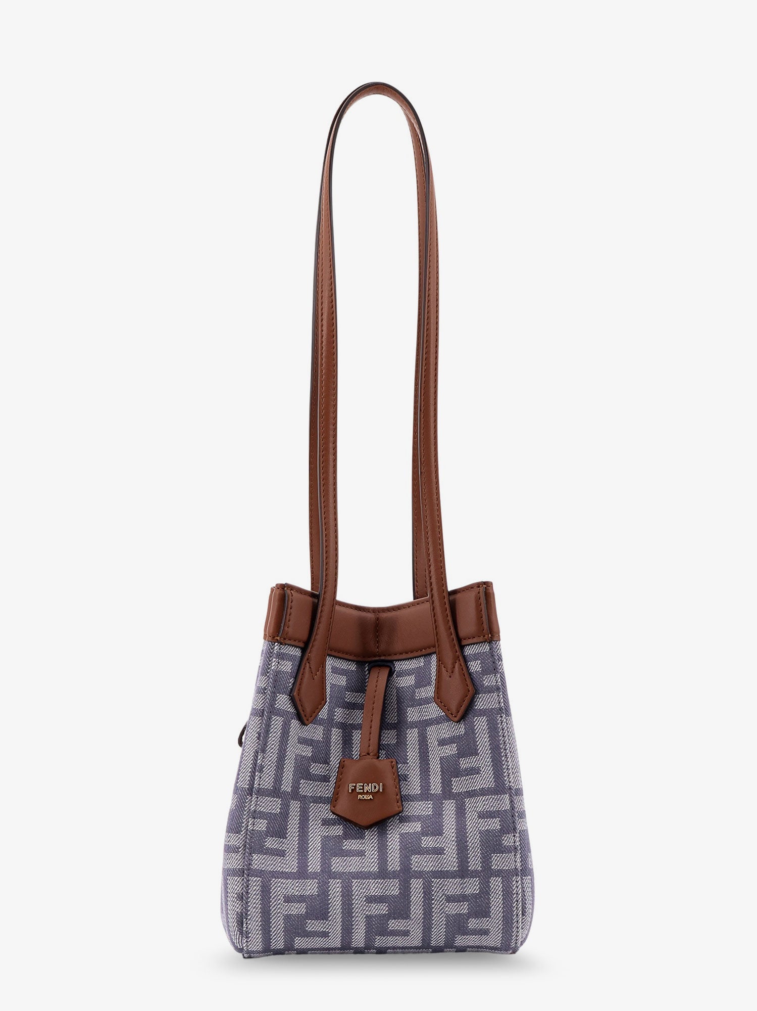 Fendi Origami Mini Ff Jacquard Fabric And Leather Shoulder Bag
