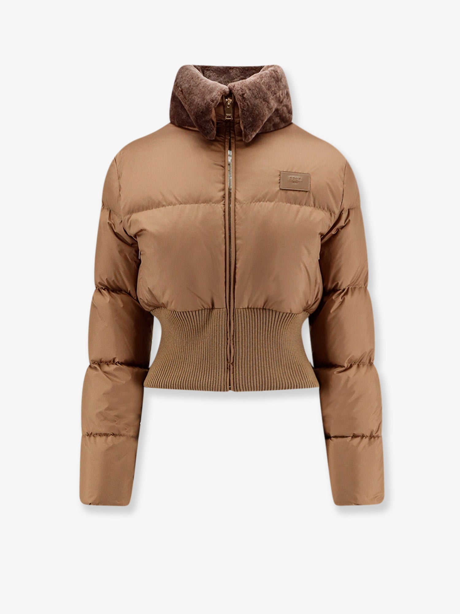 Fendi Technical Fabric And Shearling Down Jacket