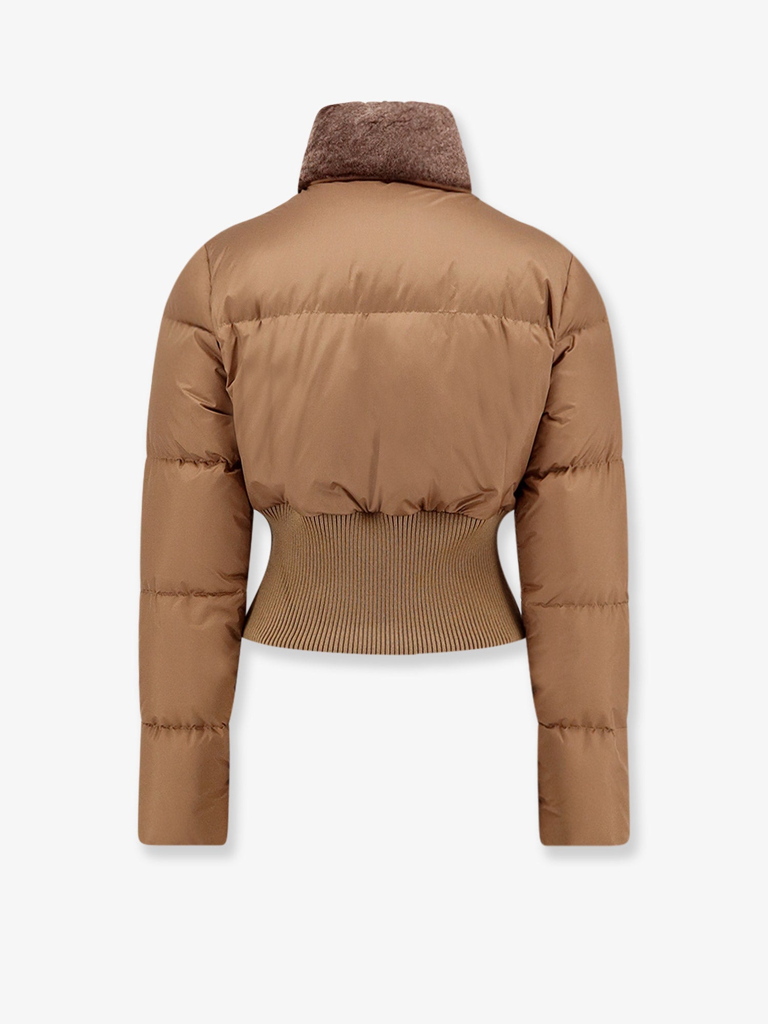 Fendi Technical Fabric And Shearling Down Jacket