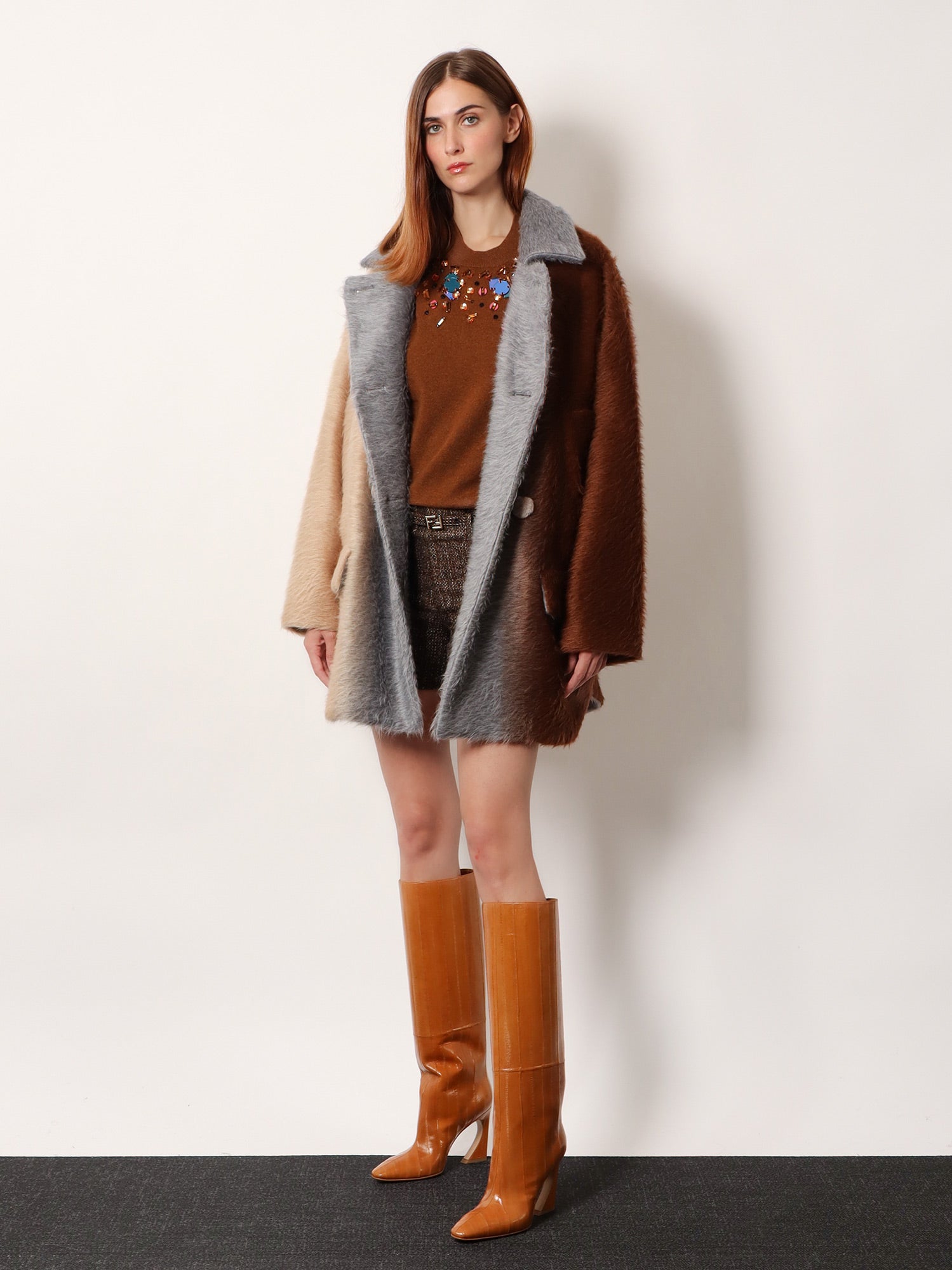 Fendi Alpaca And Wool Double-breasted Coat