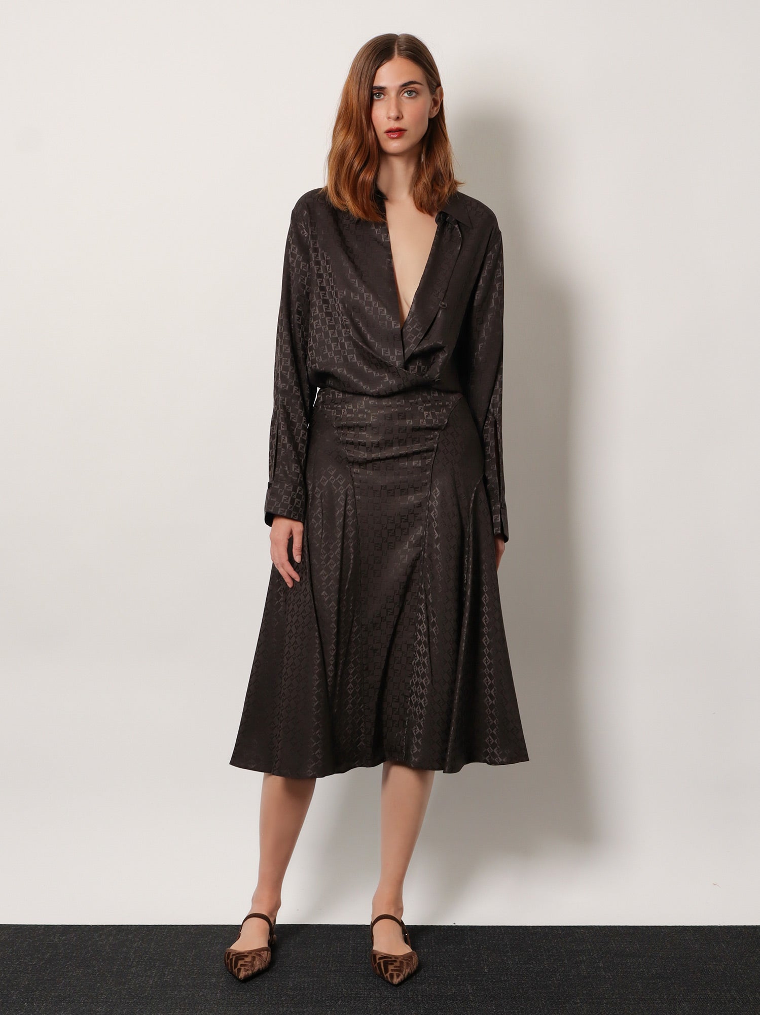 Fendi Silk Shirt With Ff Motif