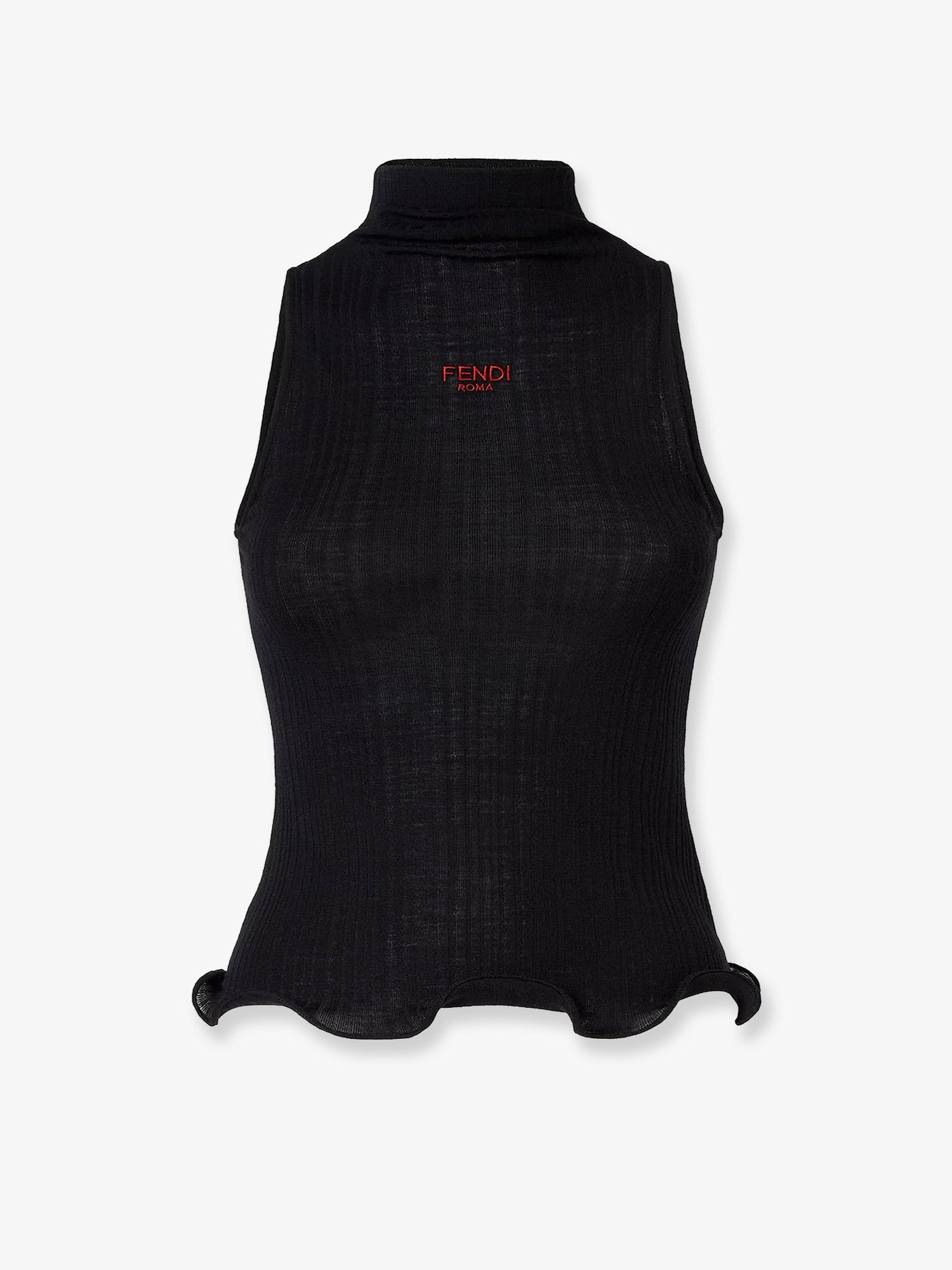 Fendi Ribbed Virgin Wool Top