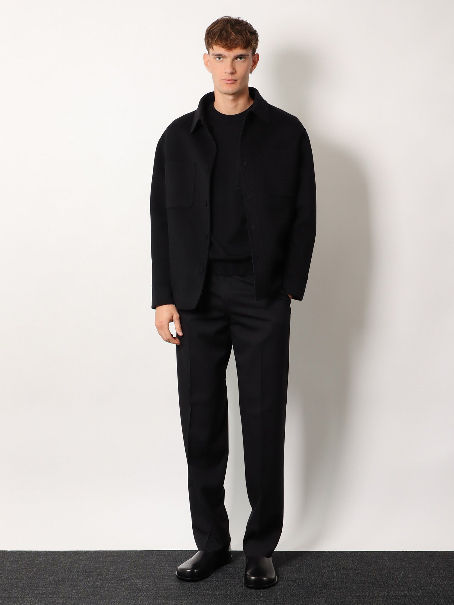 Fendi Wool Coat With Ff Embossed Detail