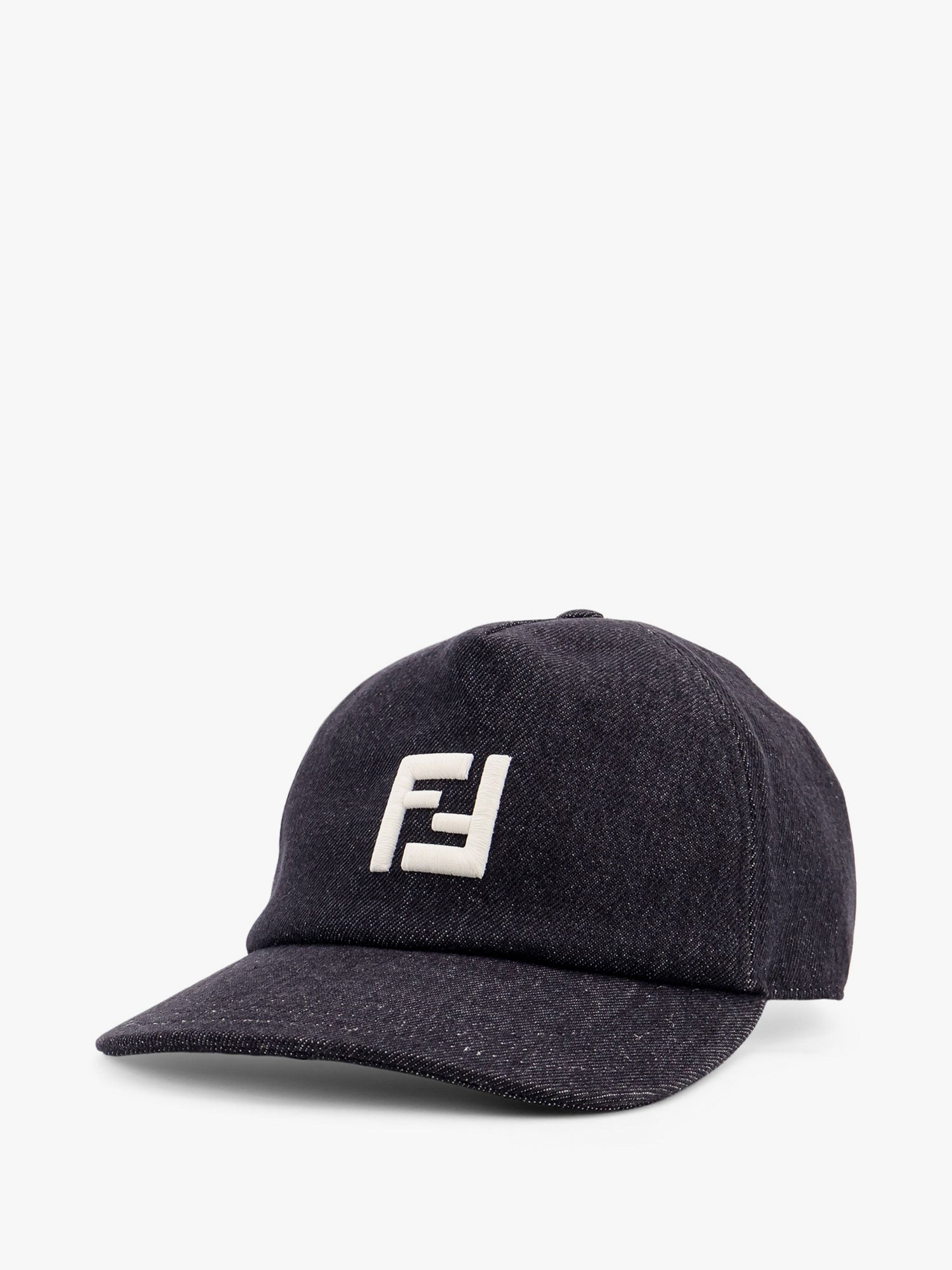 Fendi Denim Baseball Hat With Logo Embroidery