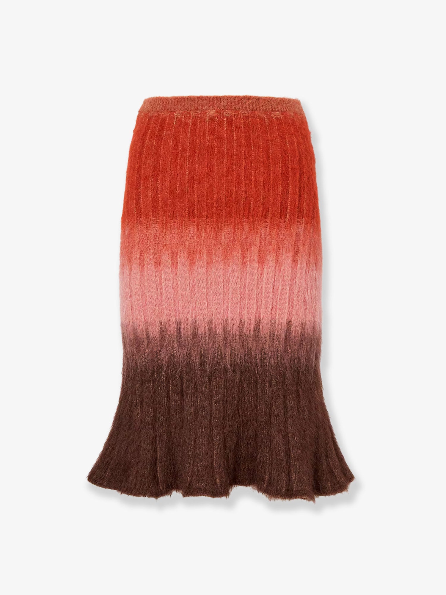 Fendi Dégradé Mohair And Wool Skirt