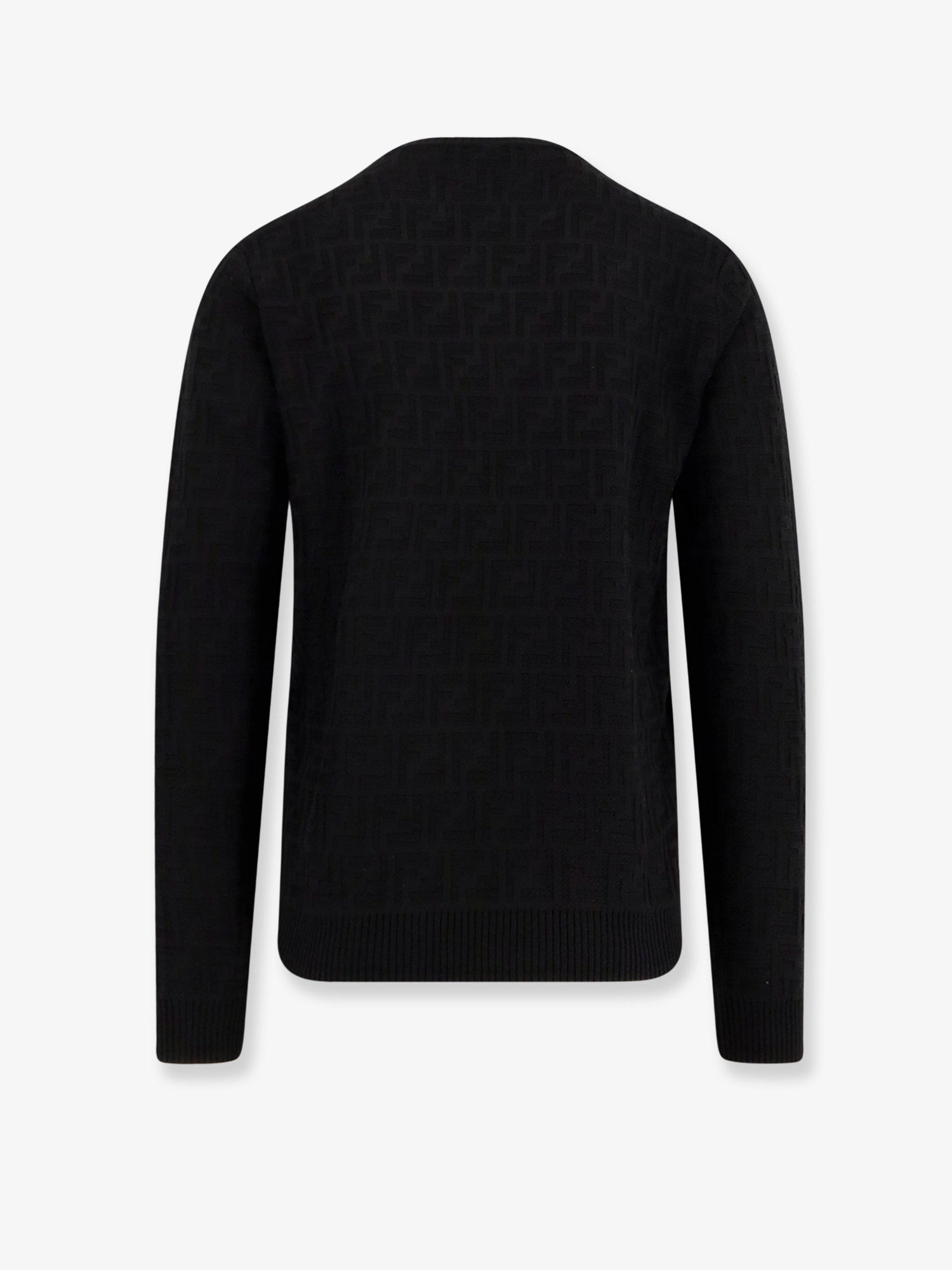 Fendi Cotton Sweater With Ff Jacquard Effect