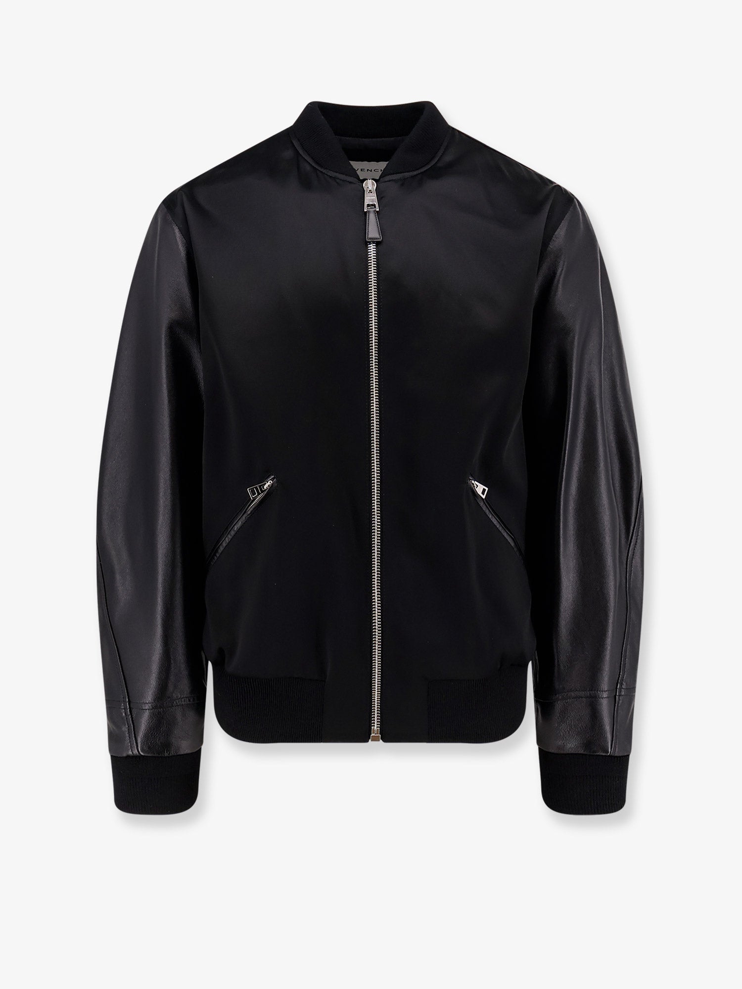 Givenchy Cotton And Nylon Jacket With Leather Sleeves