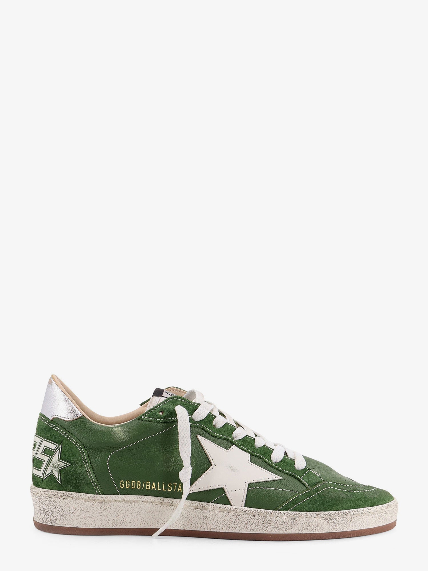 Golden Goose Ball-star Leather Sneakers With Embossed Iconic Detail