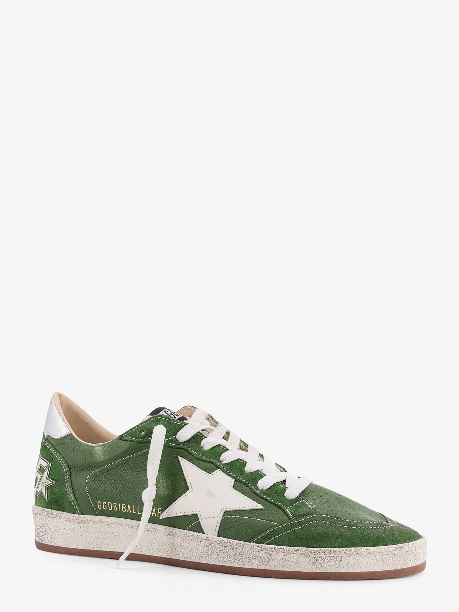 Golden Goose Ball-star Leather Sneakers With Embossed Iconic Detail
