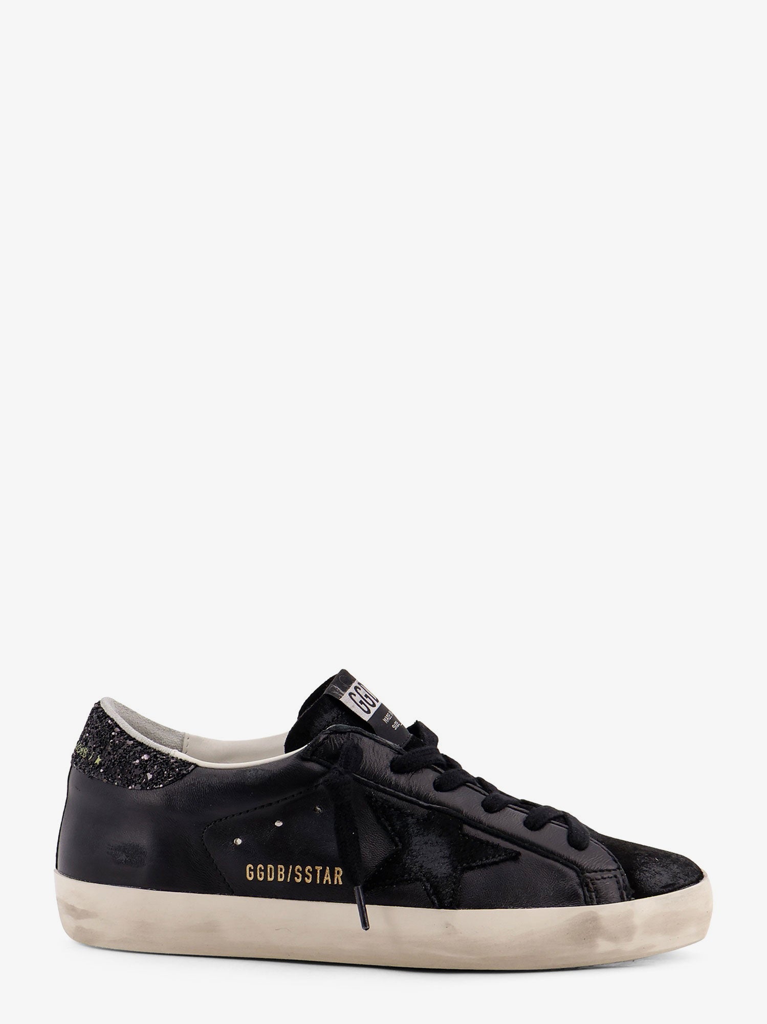 Golden Goose Super-star Classic With List Low-top Sneakers With Suede Inserts And Glittered Detail