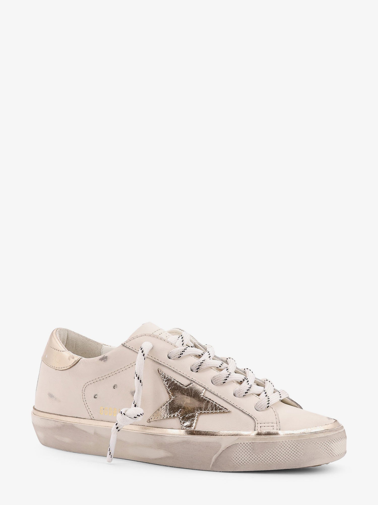 Golden Goose Super-star Classic With List Low-top Leather Sneakers With Used Effect