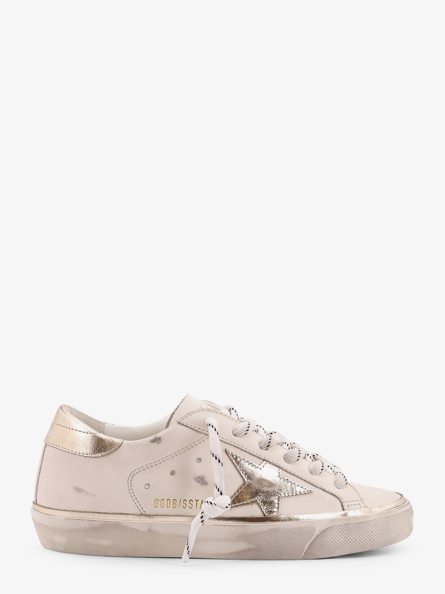 Golden Goose Super-star Classic With List Low-top Leather Sneakers With Used Effect