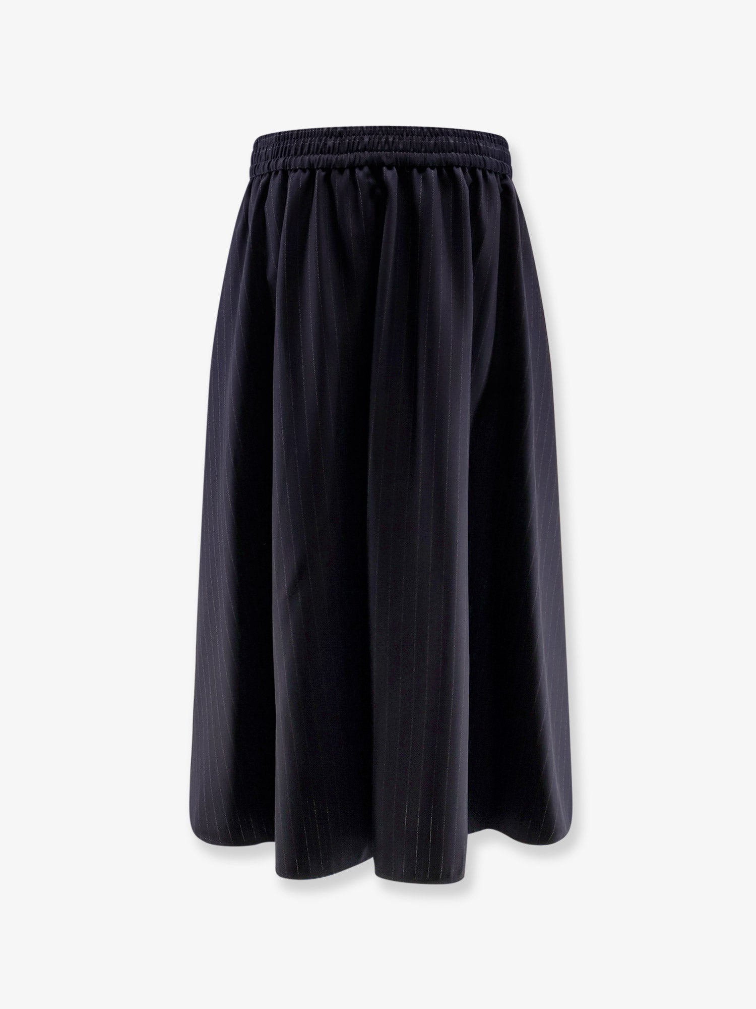 Golden Goose Striped Virgin Wool Midi Skirt