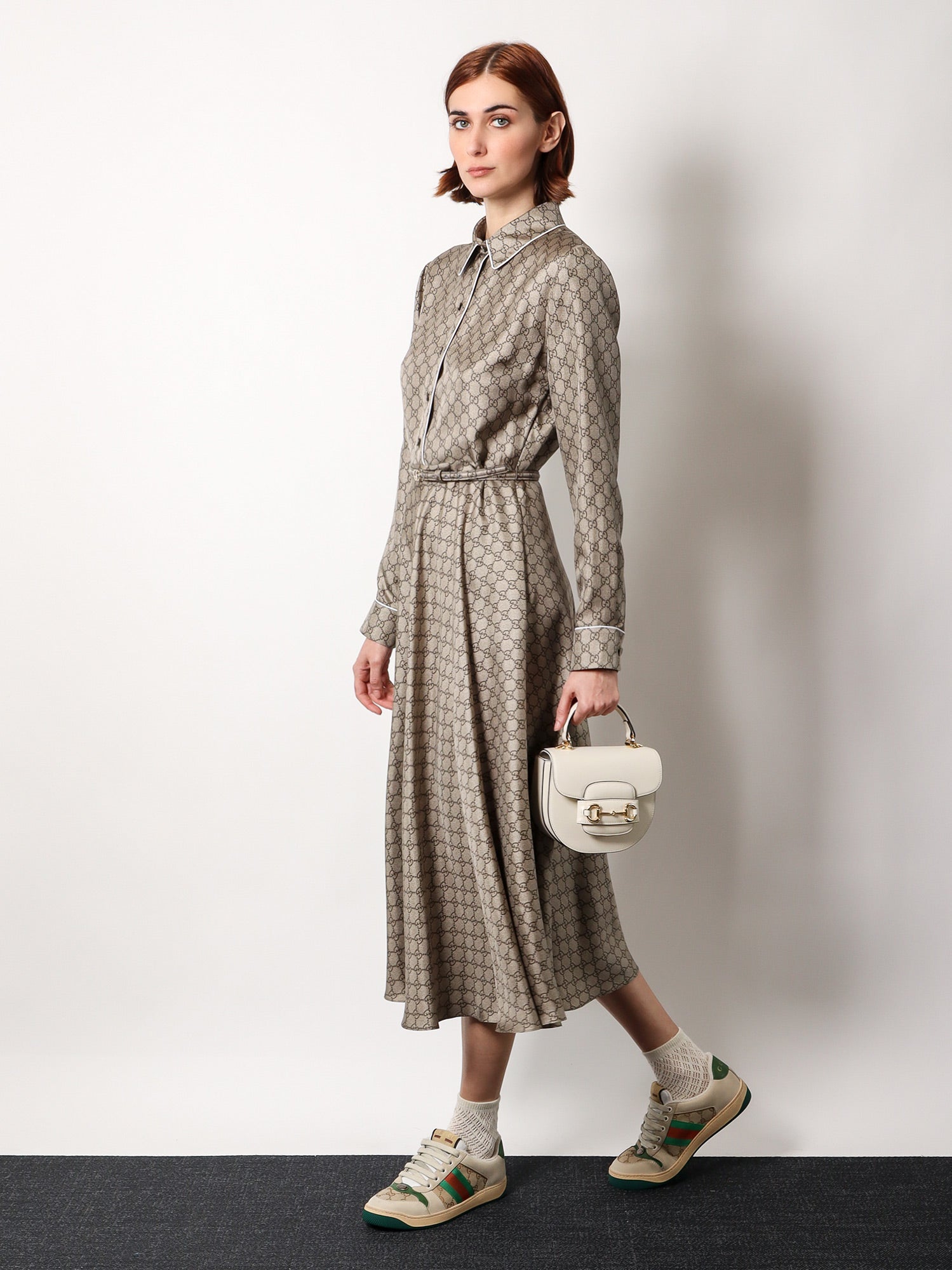 Gucci Leather Handbag With Horsebit Detail On The Front