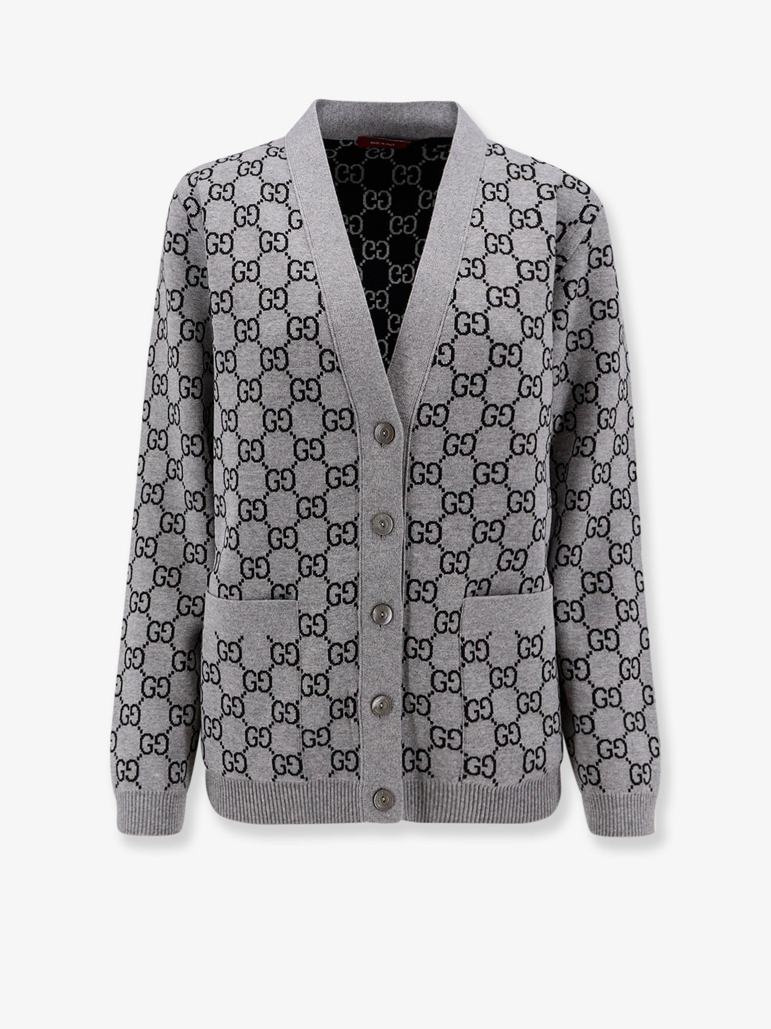 Gucci Reversible Wool Cardigan With Gg Motif