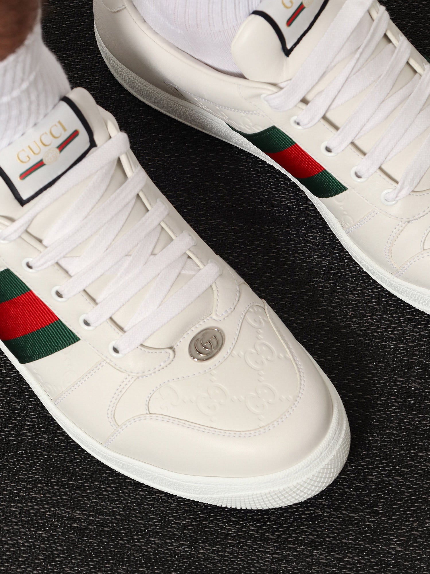 Gucci Screener Low-top Leather Sneakers