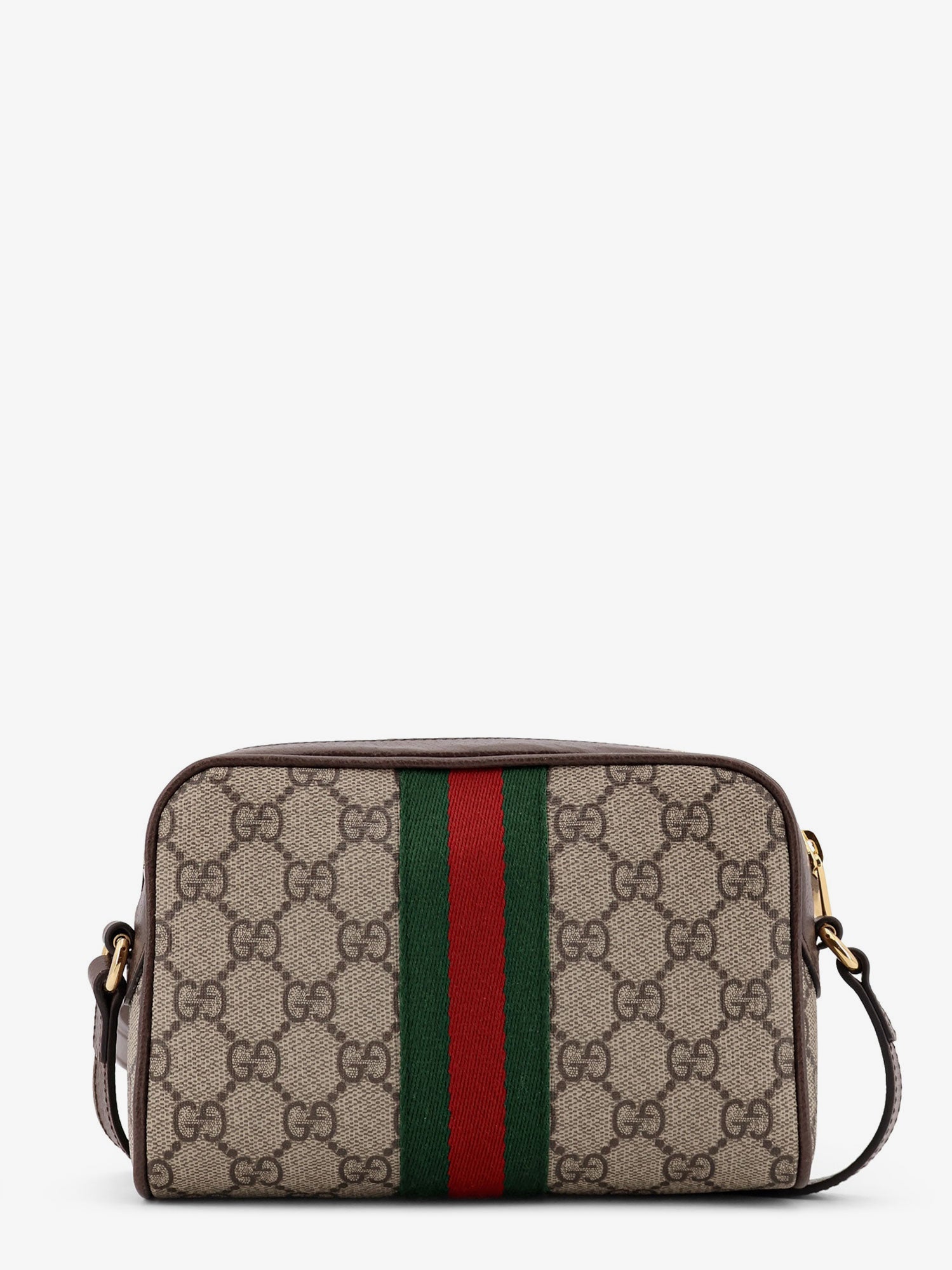 Gucci Gg Supreme Fabric Shoulder Bag With Web Band