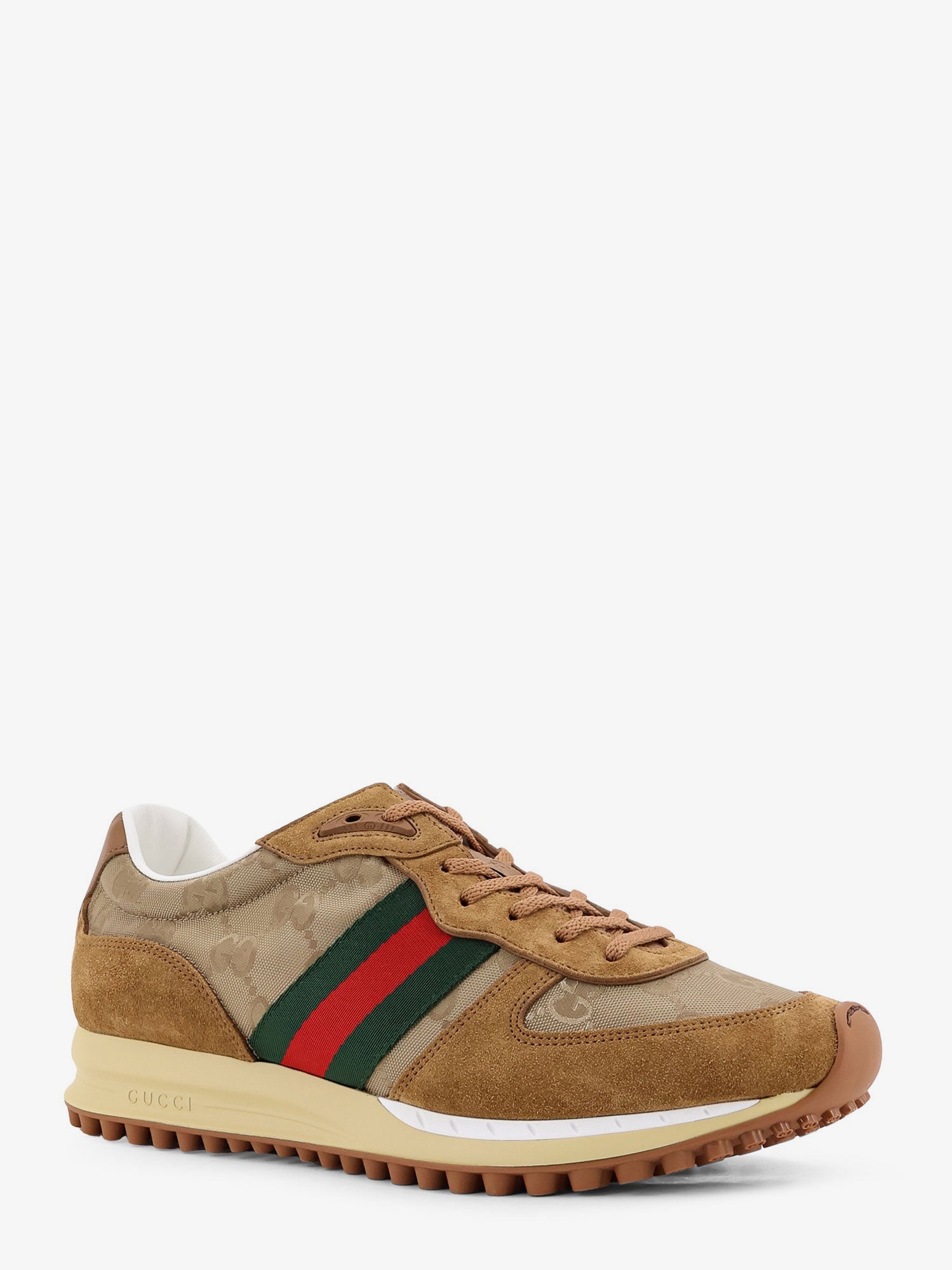 Gucci Re-motion Gg Nylon And Suede Sneakers