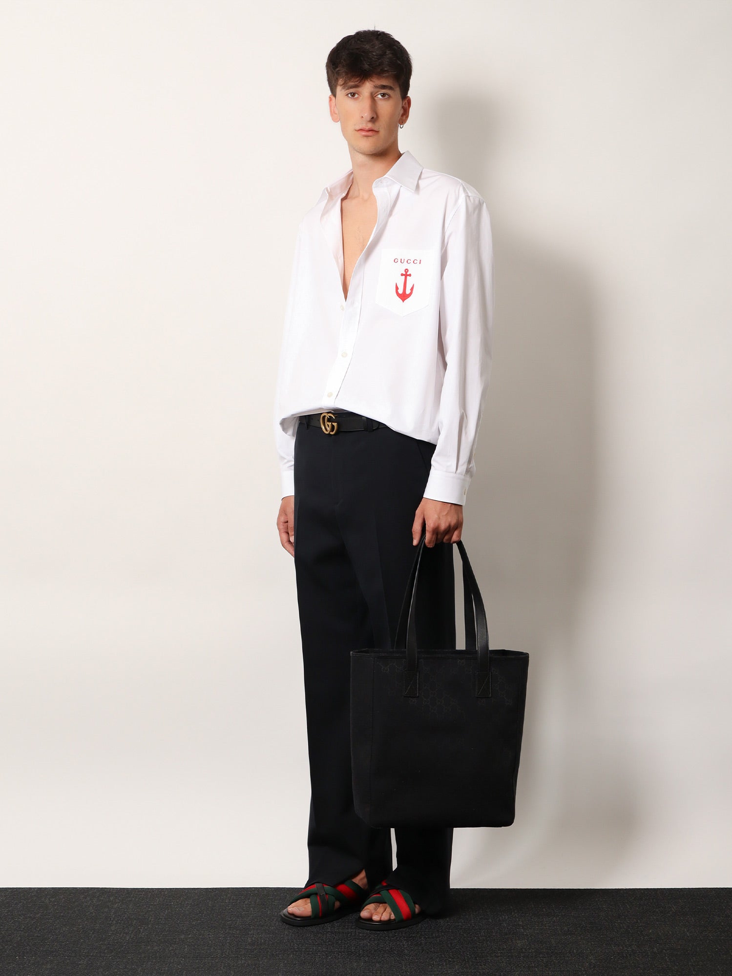 Gucci Gg Fabric Shopping Bag