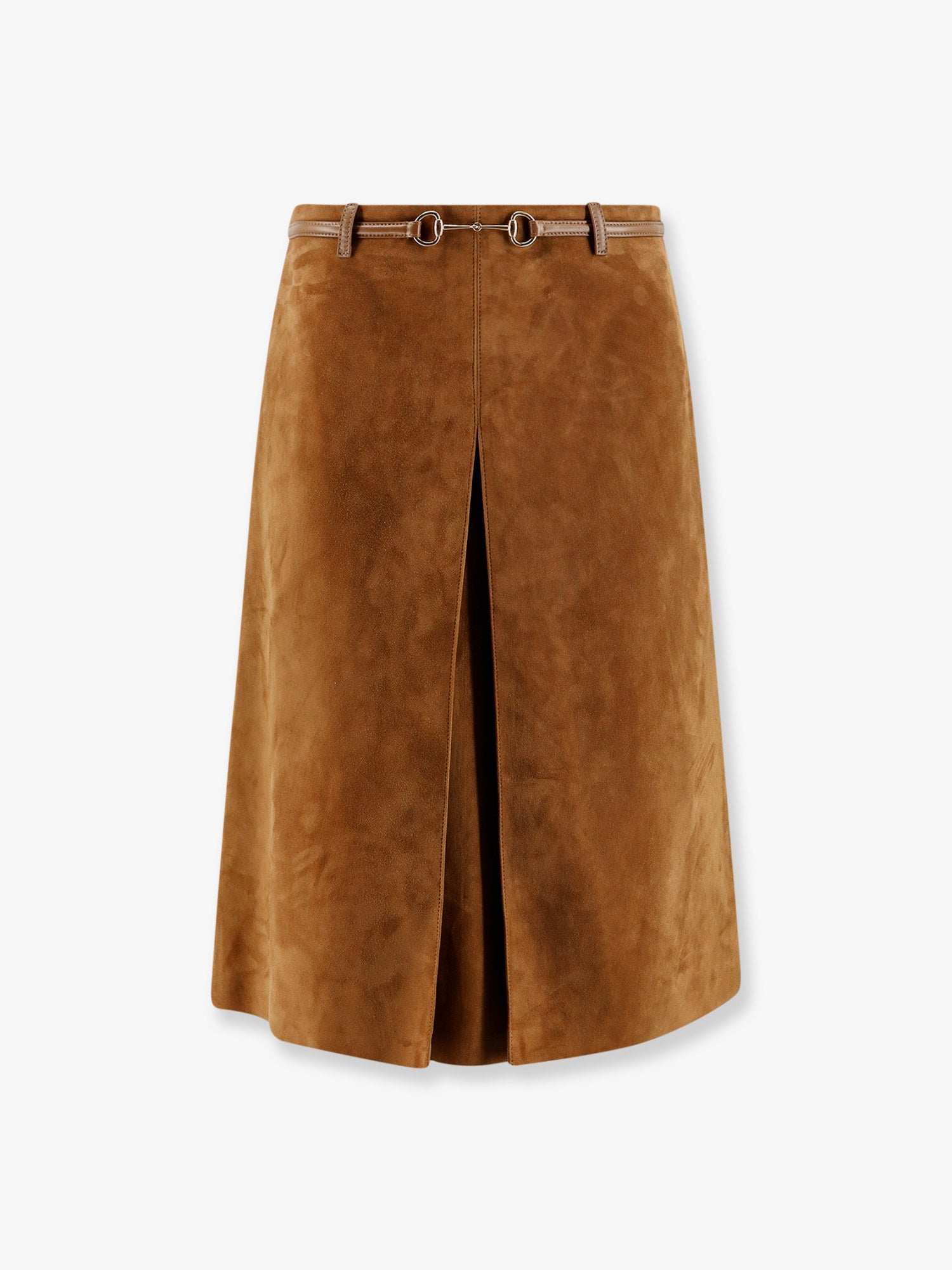 Gucci Suede Skirt With Horsebit Detail