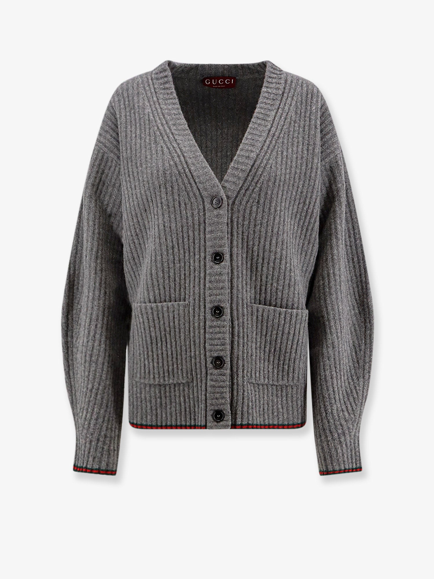 Gucci Ribbed Wool Cardigan