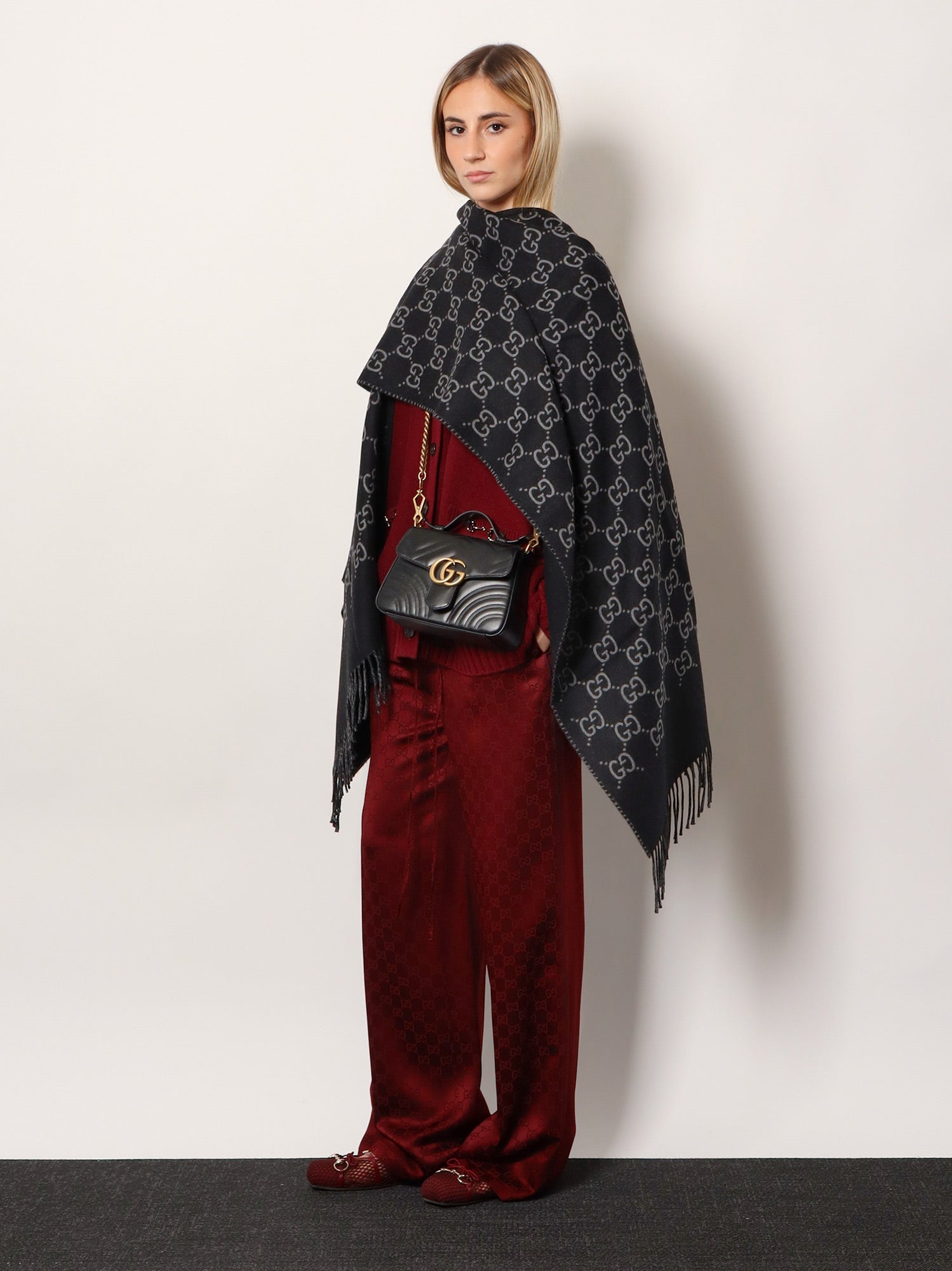 Gucci Gucci Rosso Ancora Viscose Blend Trousers