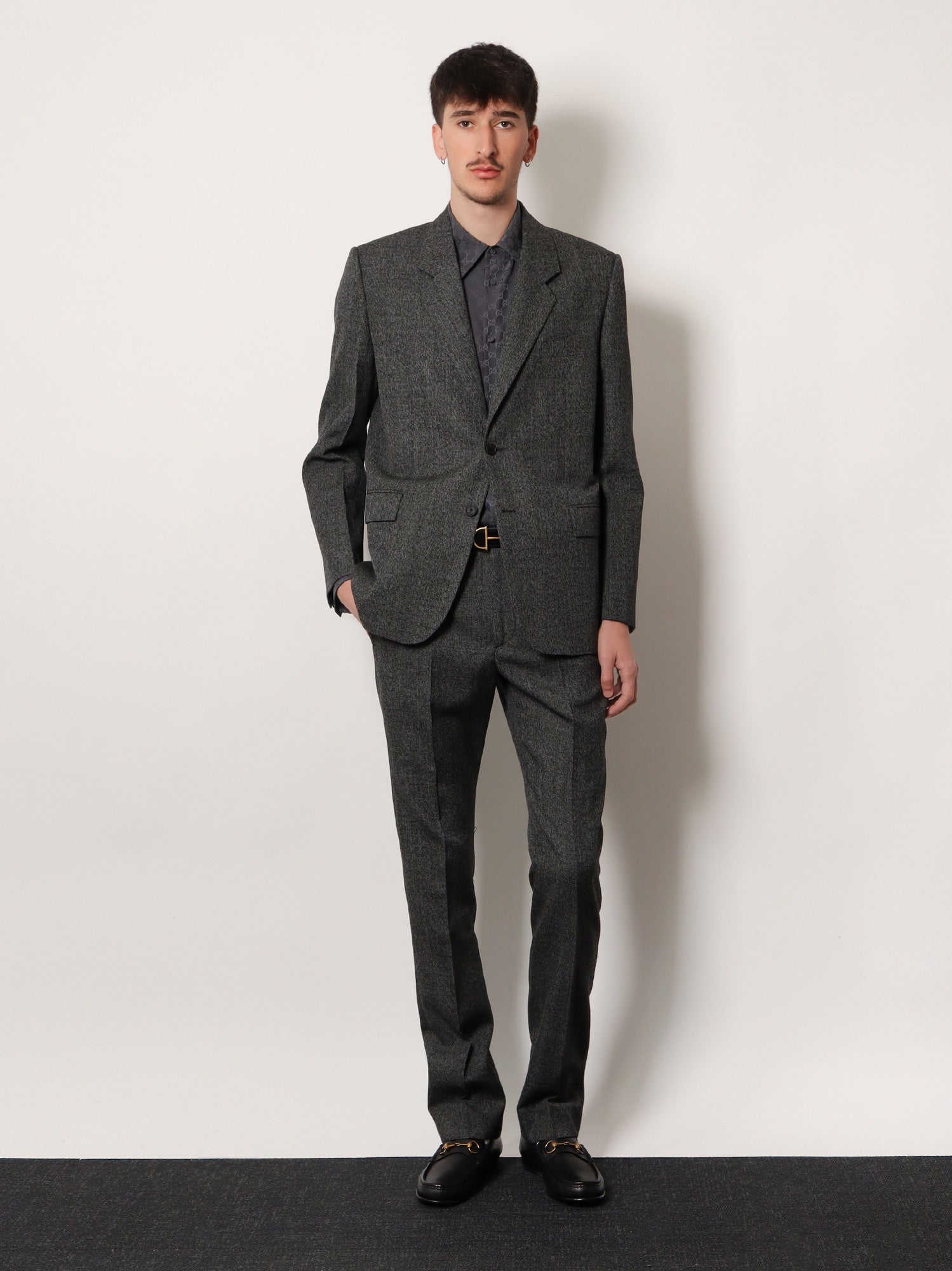 Gucci Gg Jacquard Silk Shirt