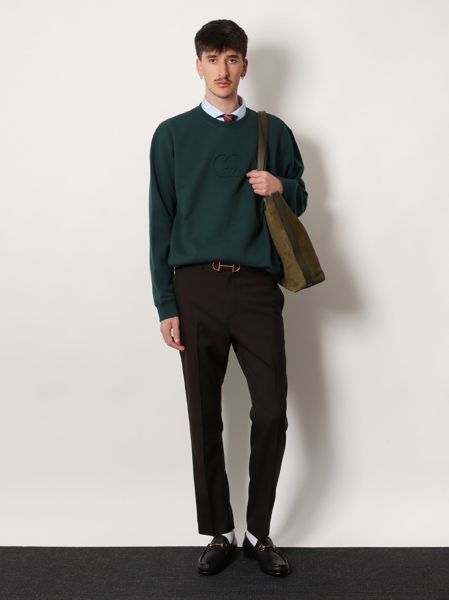 Gucci Cotton Sweatshirt With Gg Incrocio Detail