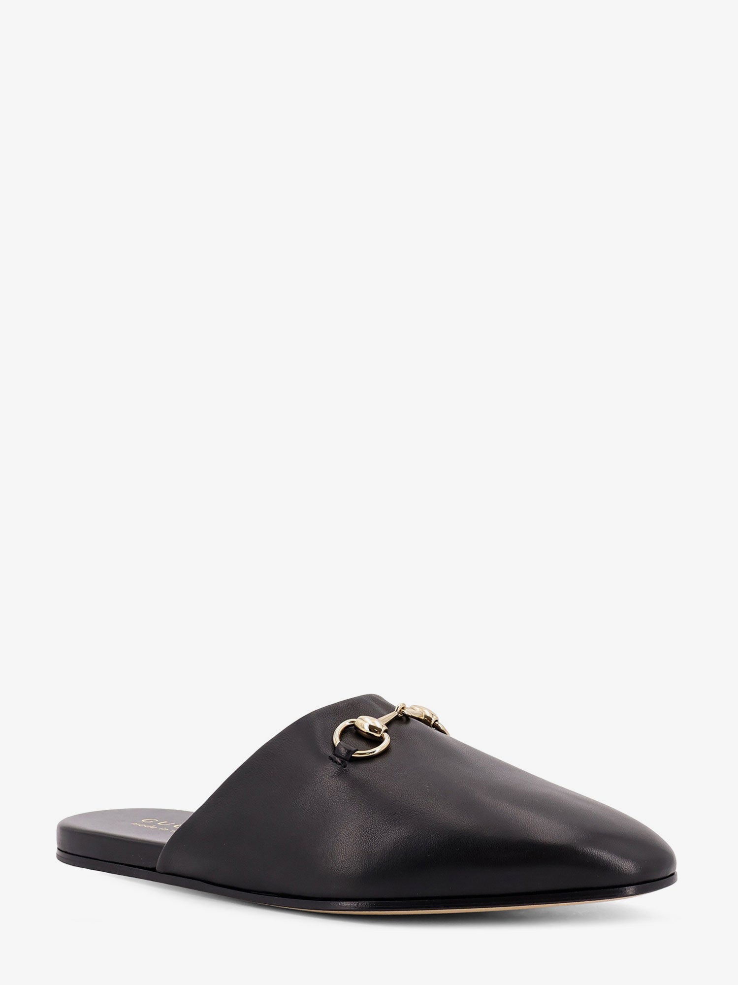 Gucci Leather Sabot With Horsebit