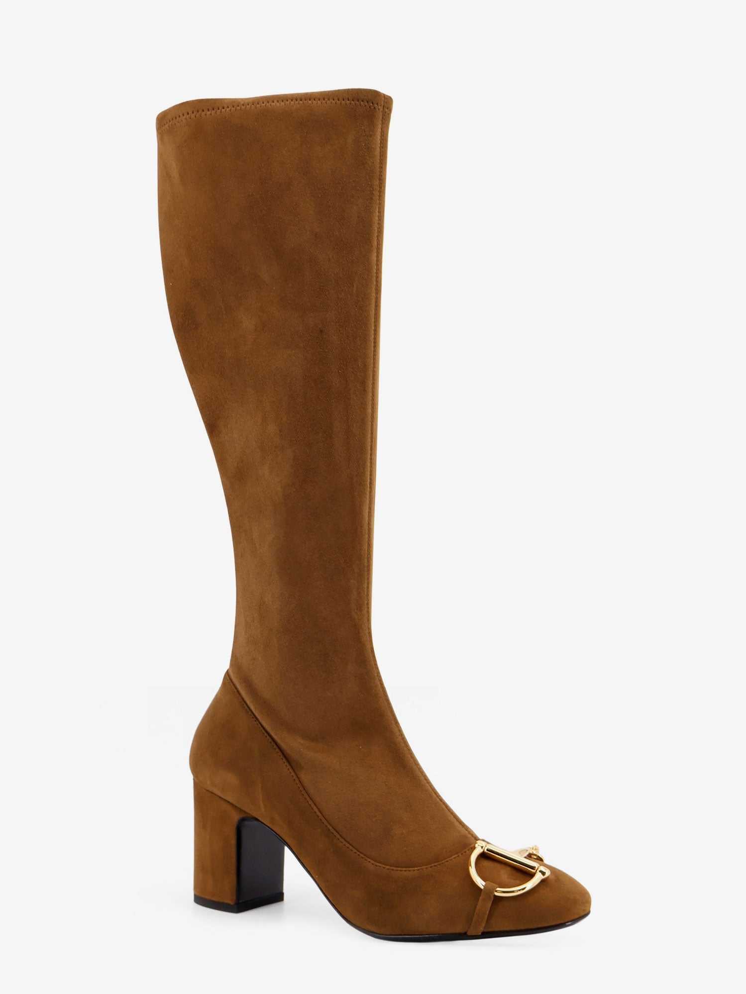 Gucci Suede Boots With Metal Horsebit