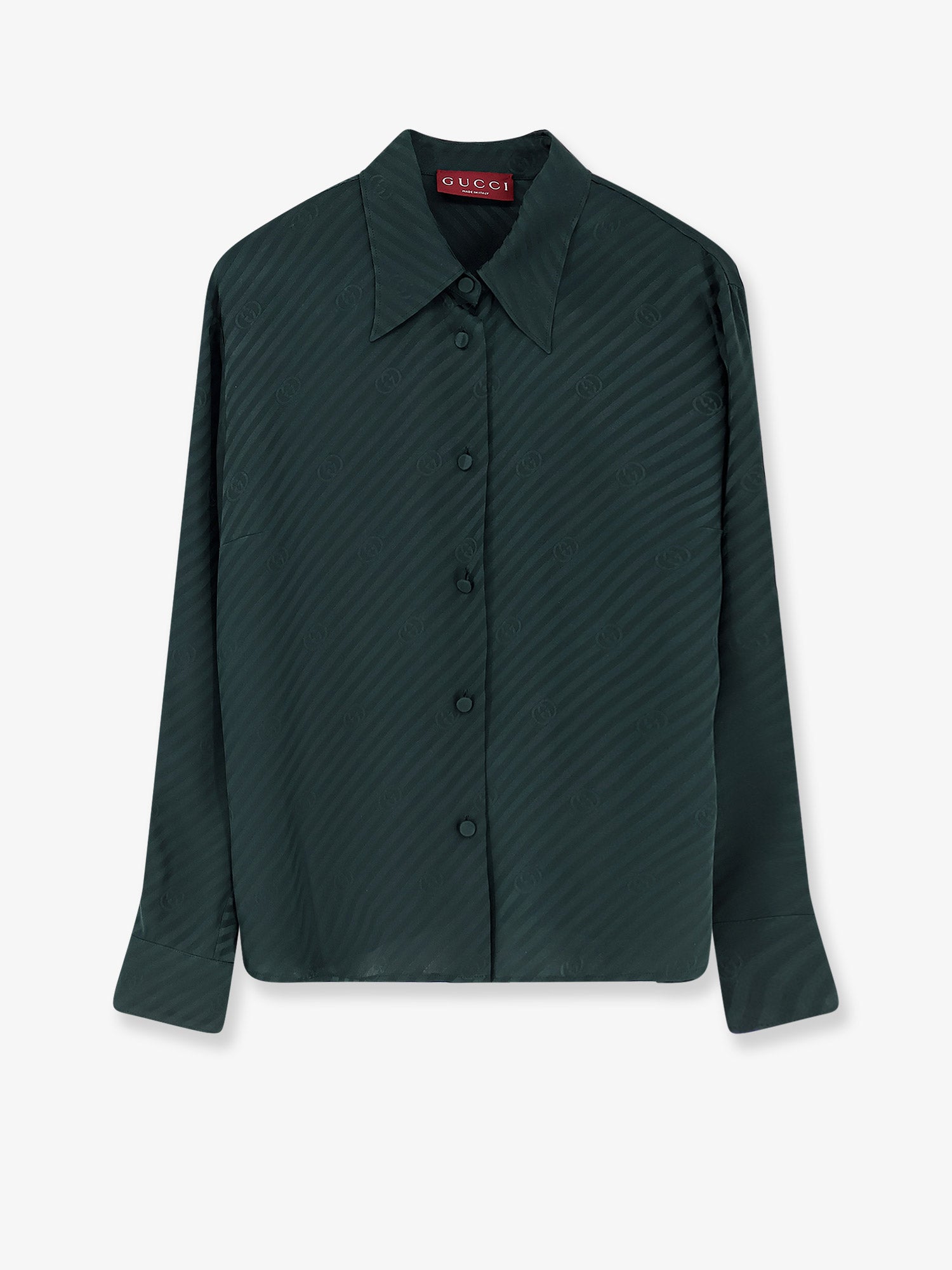 Gucci Silk Shirt With Diagonal Motif