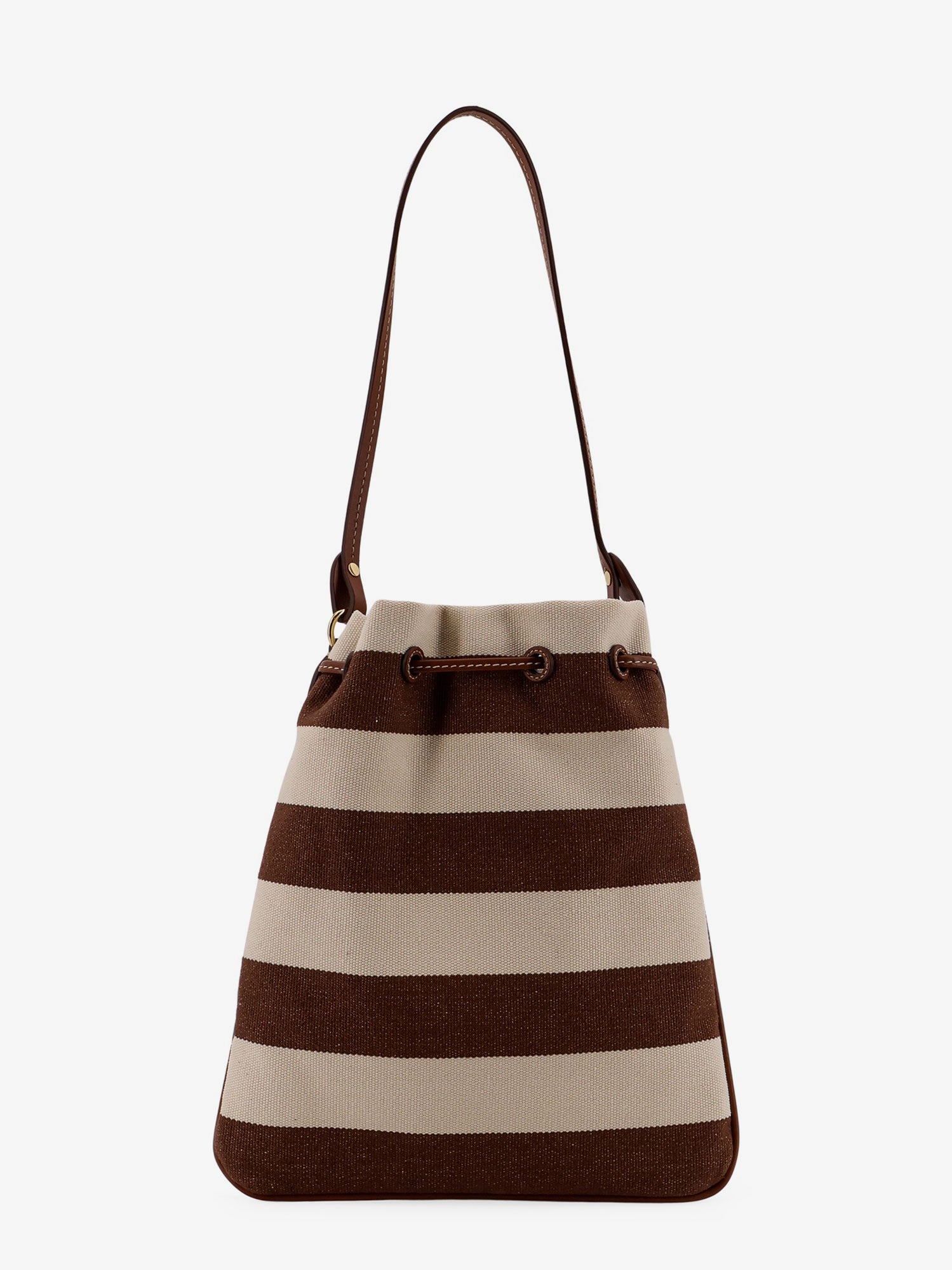 Miu Miu Canvas Striped Bucket Bag