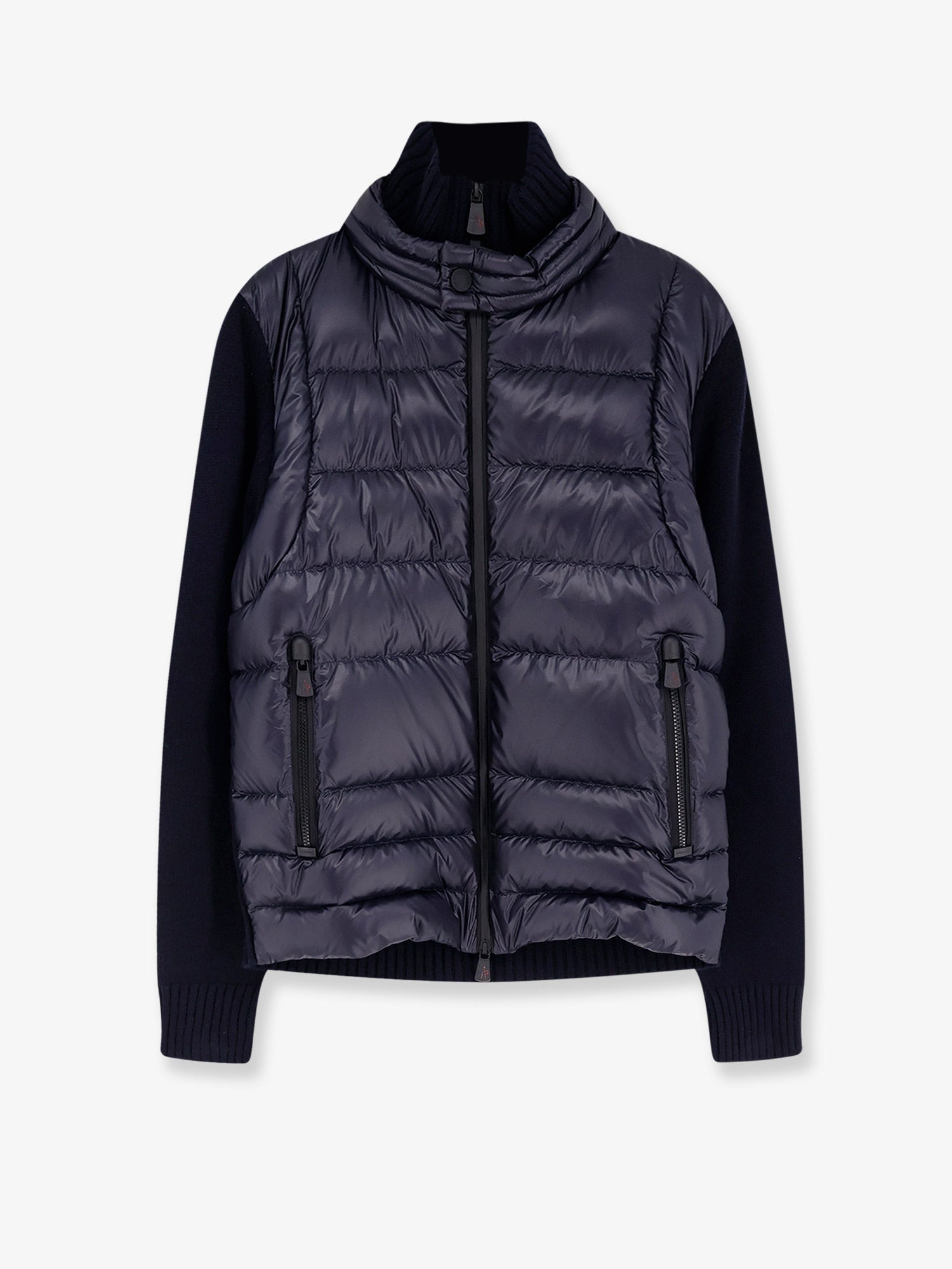 Moncler Grenoble Wool Blend Jacket With Logo Detail