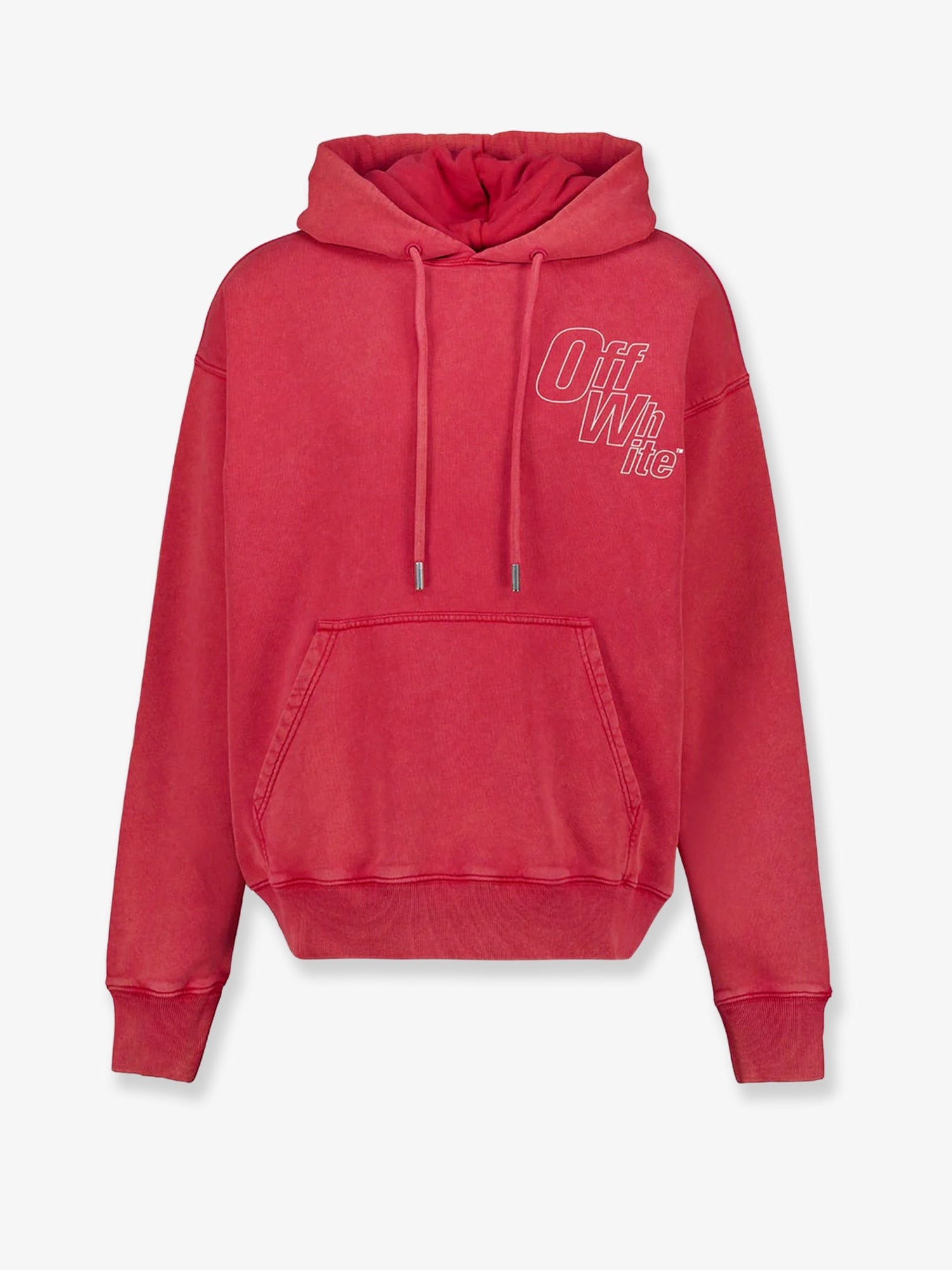 Off-White Cotton Hooded Sweatshirt