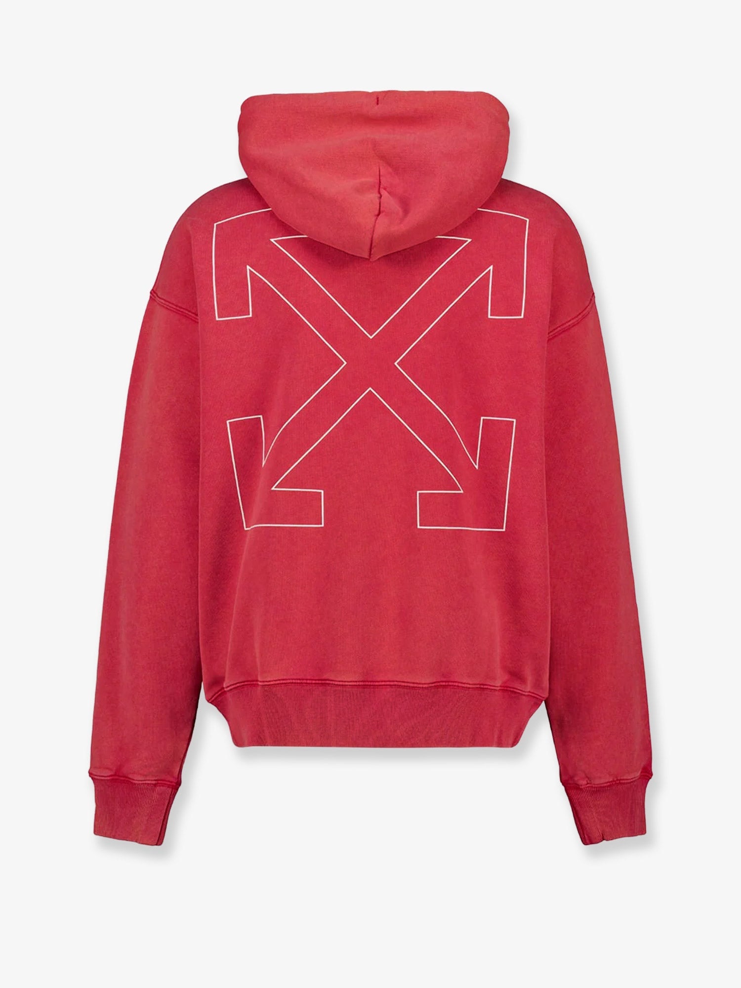 Off-White Cotton Hooded Sweatshirt
