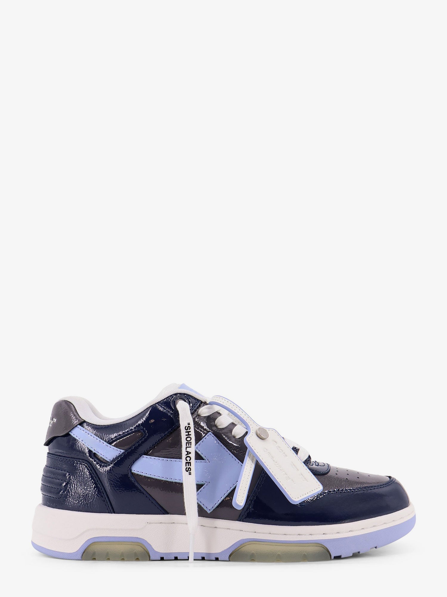 Off-White Ooo Patent Lea Low-top Patent Leather Sneakers