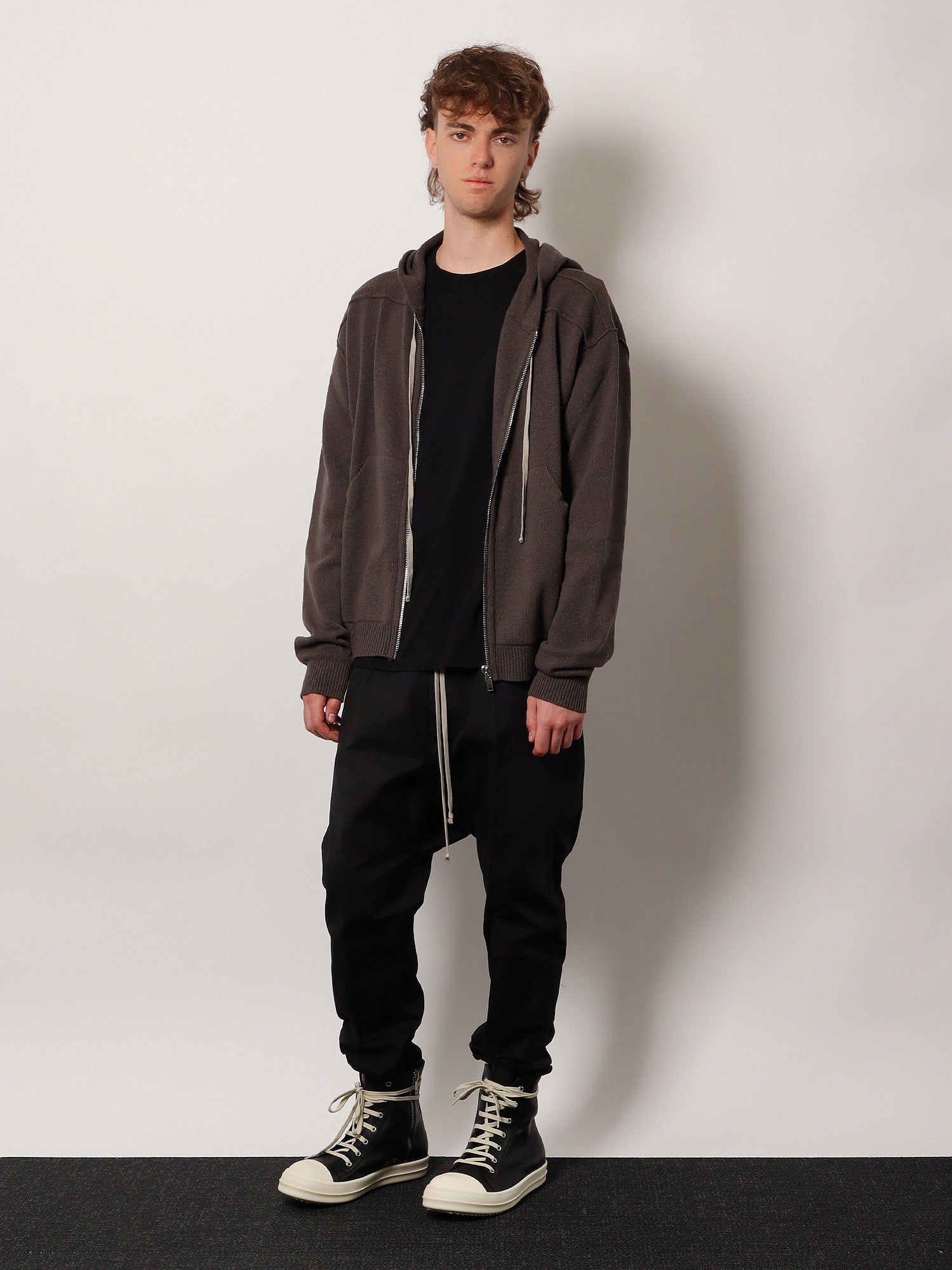 Rick Owens Cashmere Hooded Sweatshirt