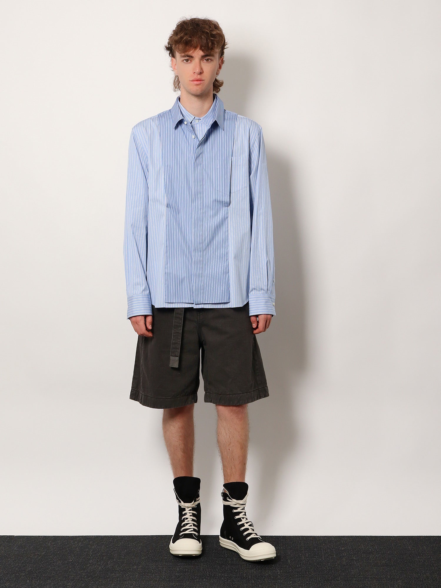 Sacai Striped Cotton Popeline Shirt