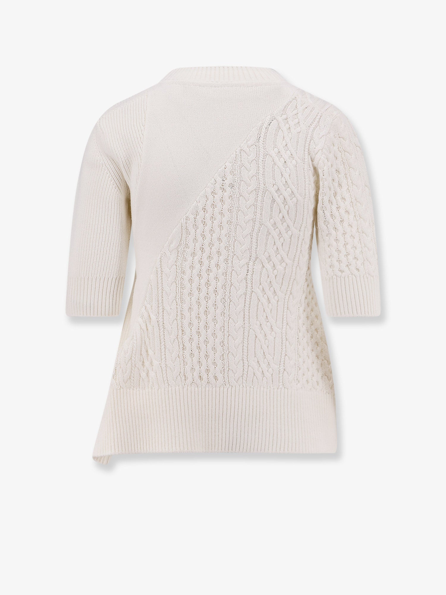 Sacai Asymmetrical Cotton Blend Sweater