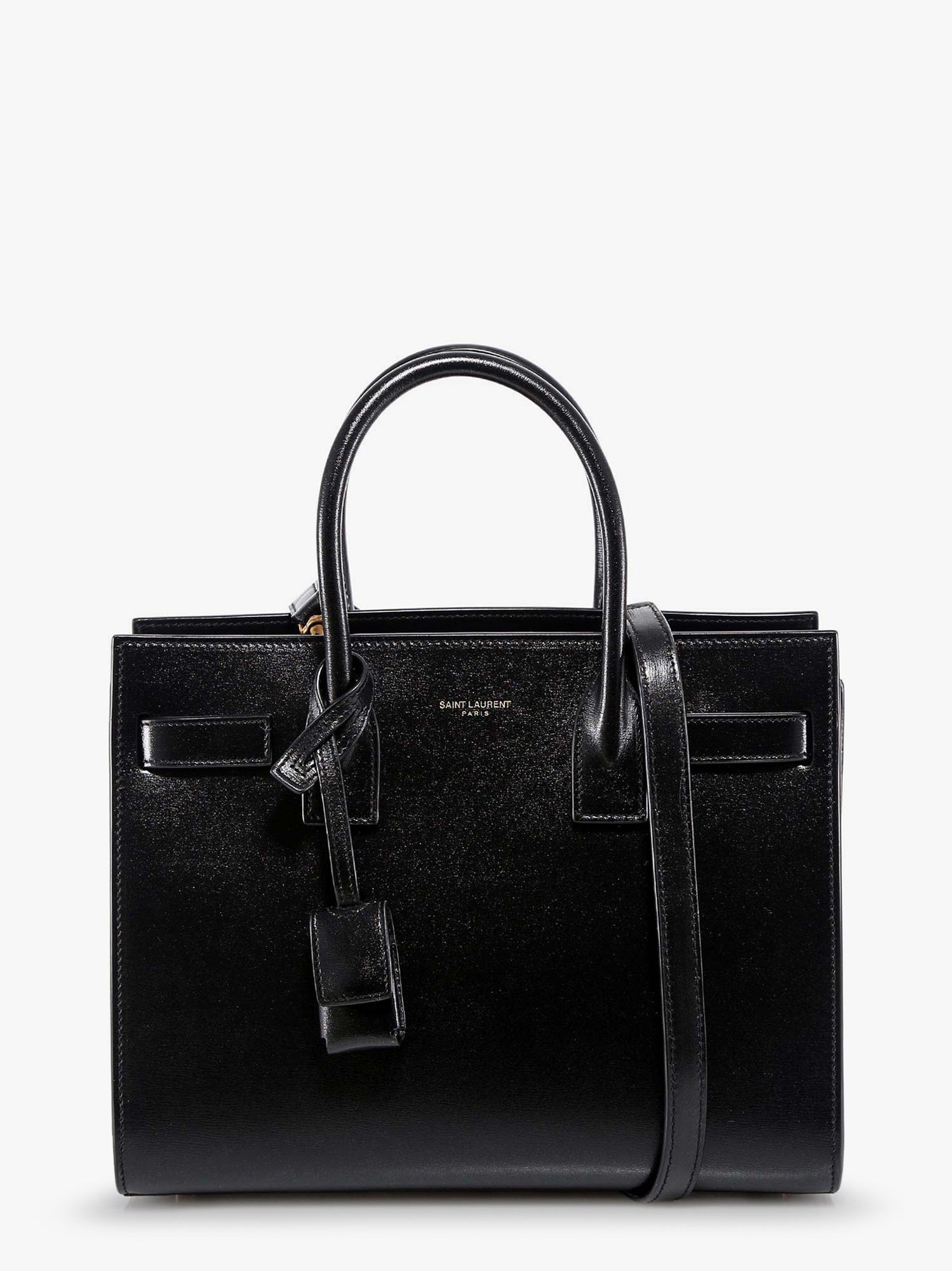 Saint Laurent Baby Sac De Jour Leather Handbag With Padlock